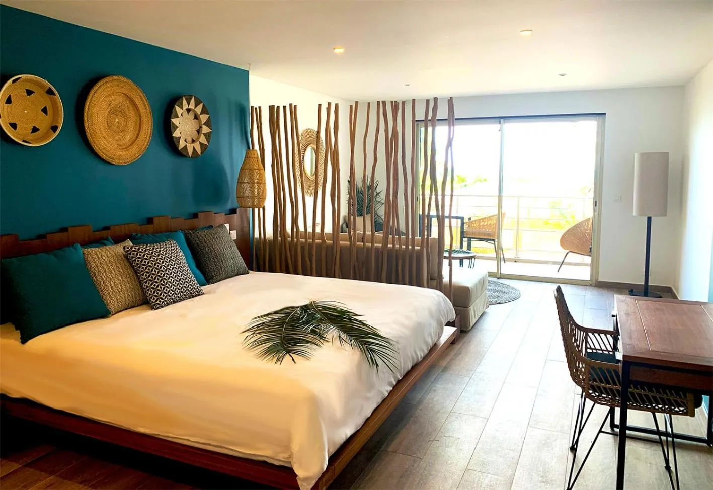 Bed in Orient Beach Hotel