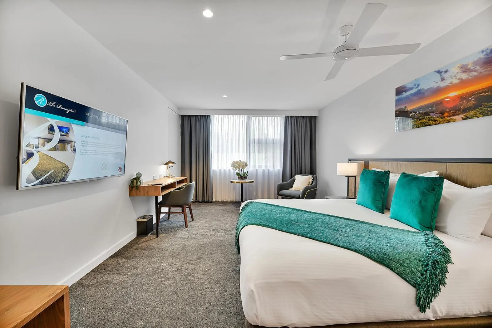 Bedroom, Bed in The Remington Orange