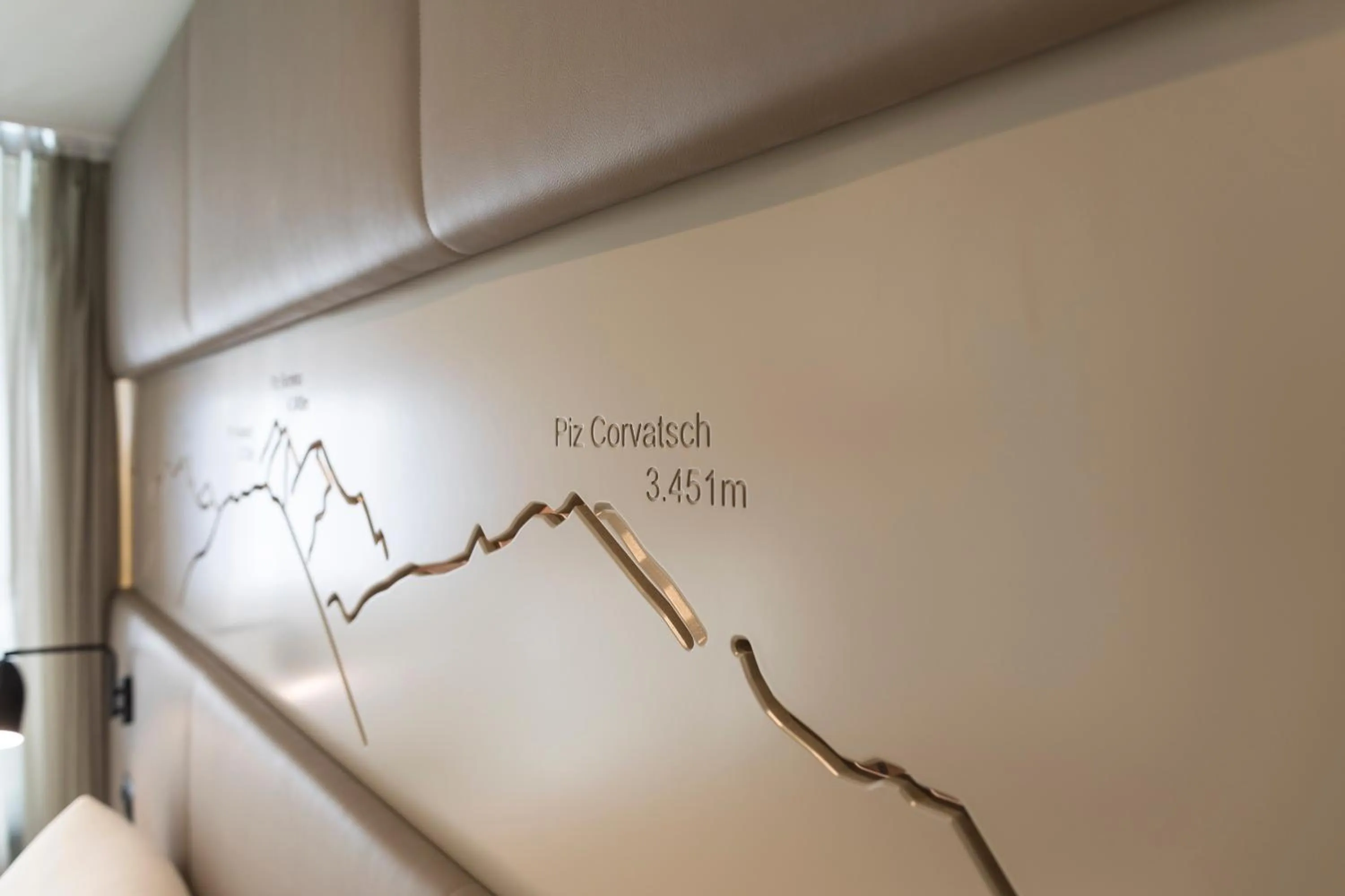 Bed in Hotel Rosatsch