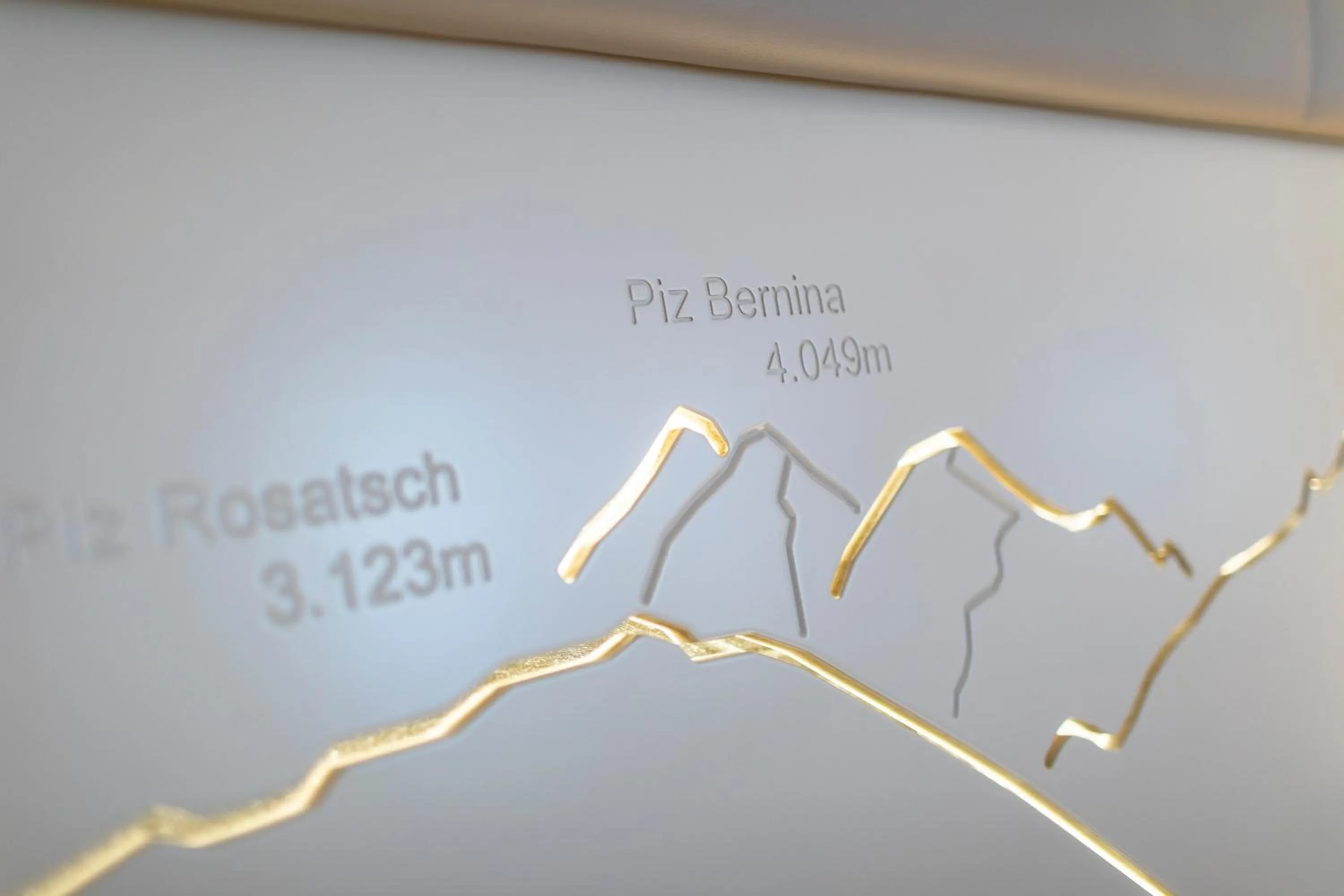 Bed in Hotel Rosatsch