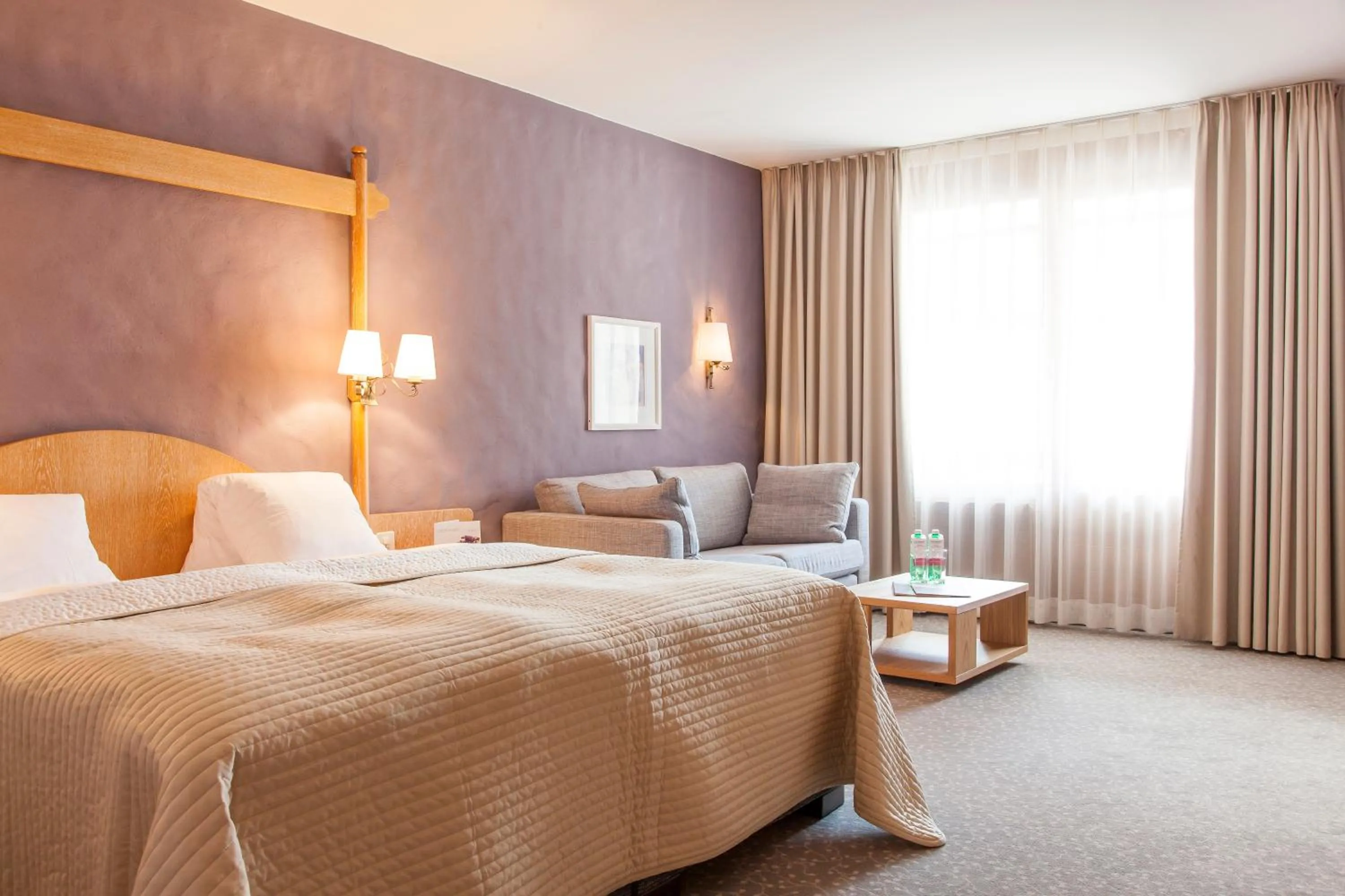 Bed in Hotel Rosatsch