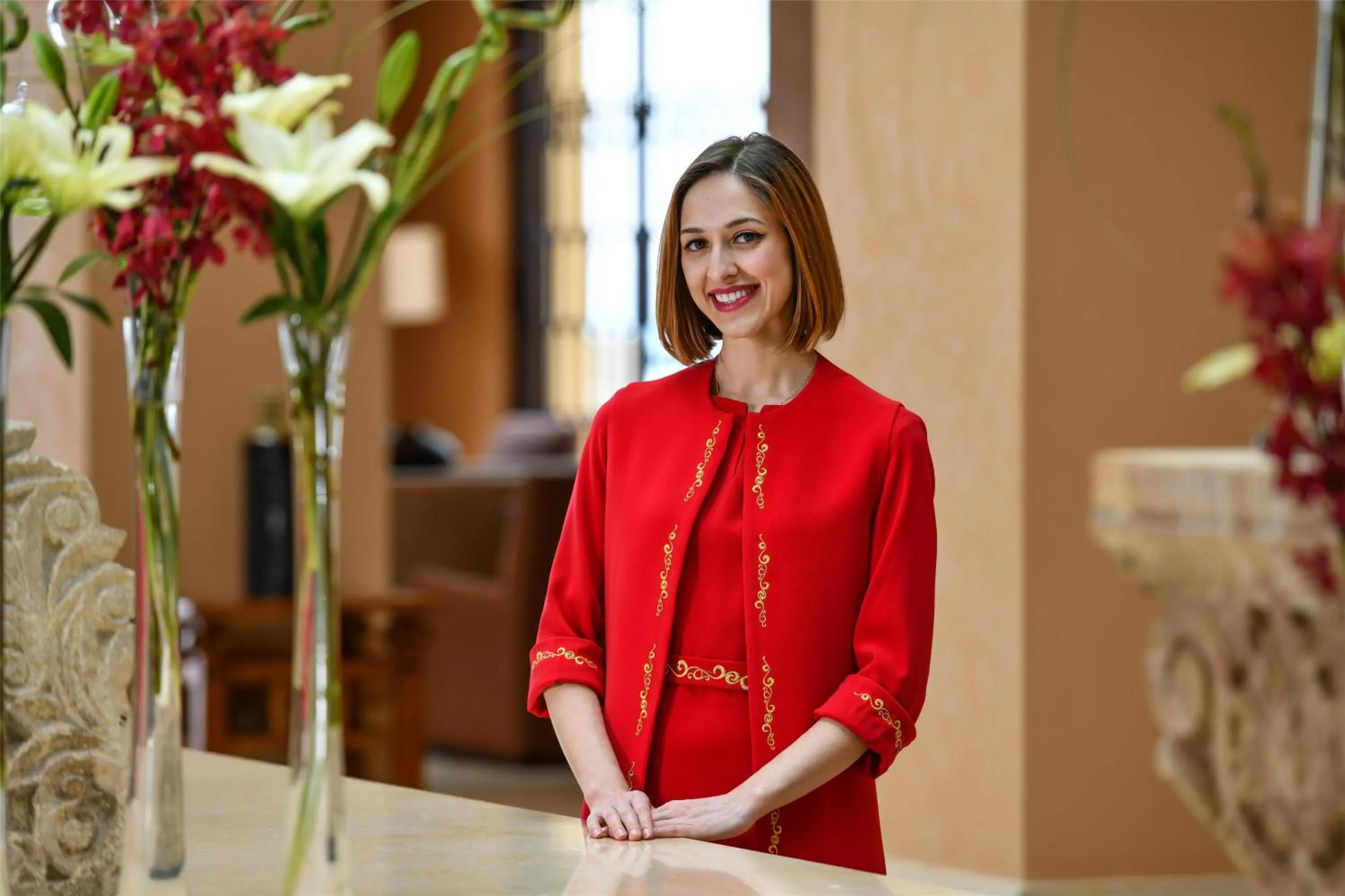 Lobby or reception in Kempinski Hotel Ishtar Dead Sea