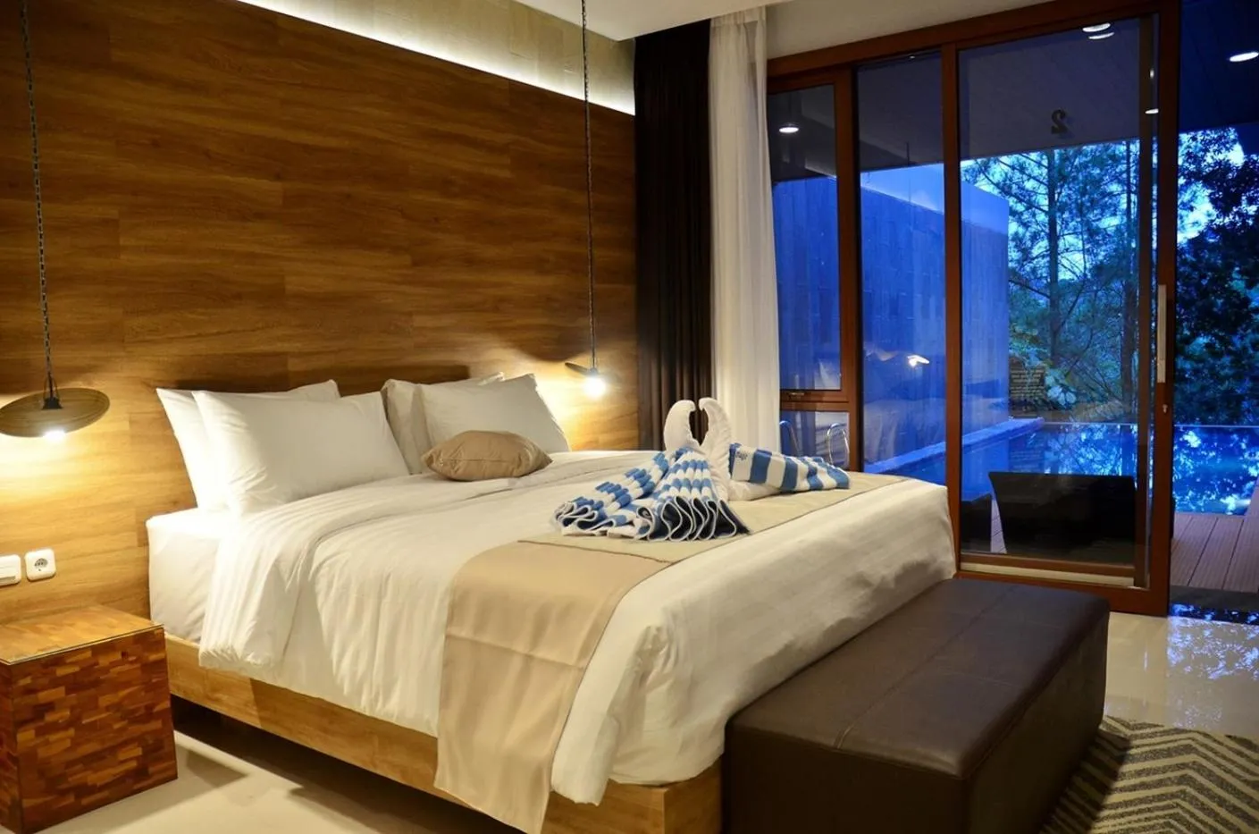 Bed in Asmaya Hill View Villa 7 bedrooms with a private swimming pool and billiard table