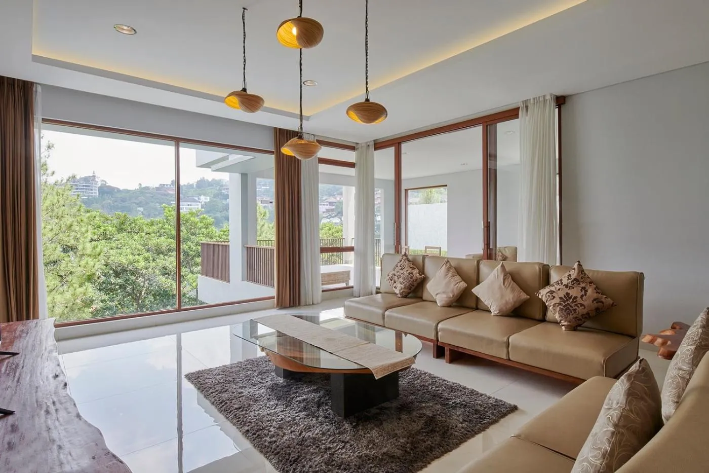 Living room in Asmaya Hill View Villa 7 bedrooms with a private swimming pool and billiard table