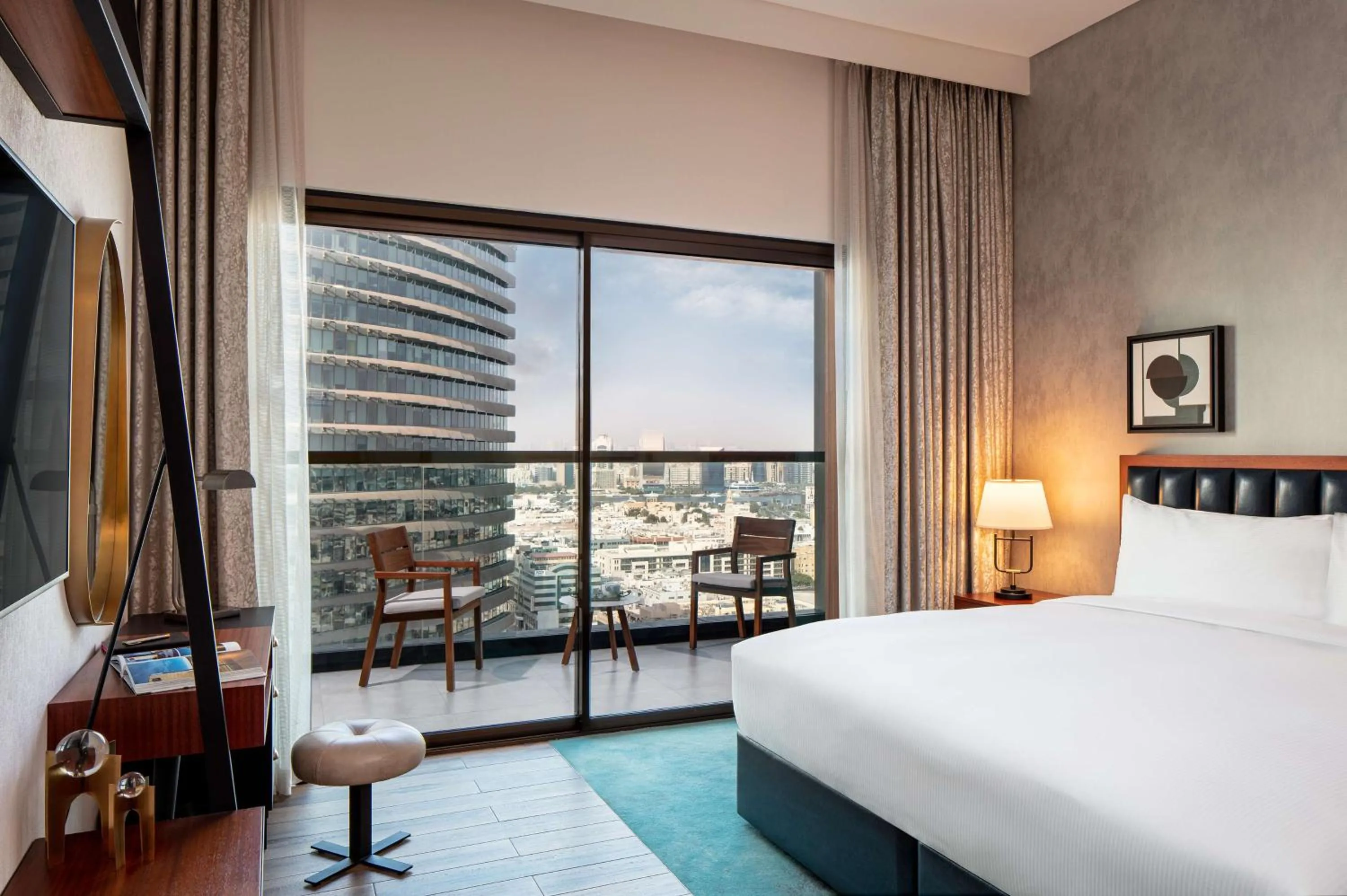 Bedroom, Bed in DoubleTree by Hilton Dubai M Square Hotel & Residences