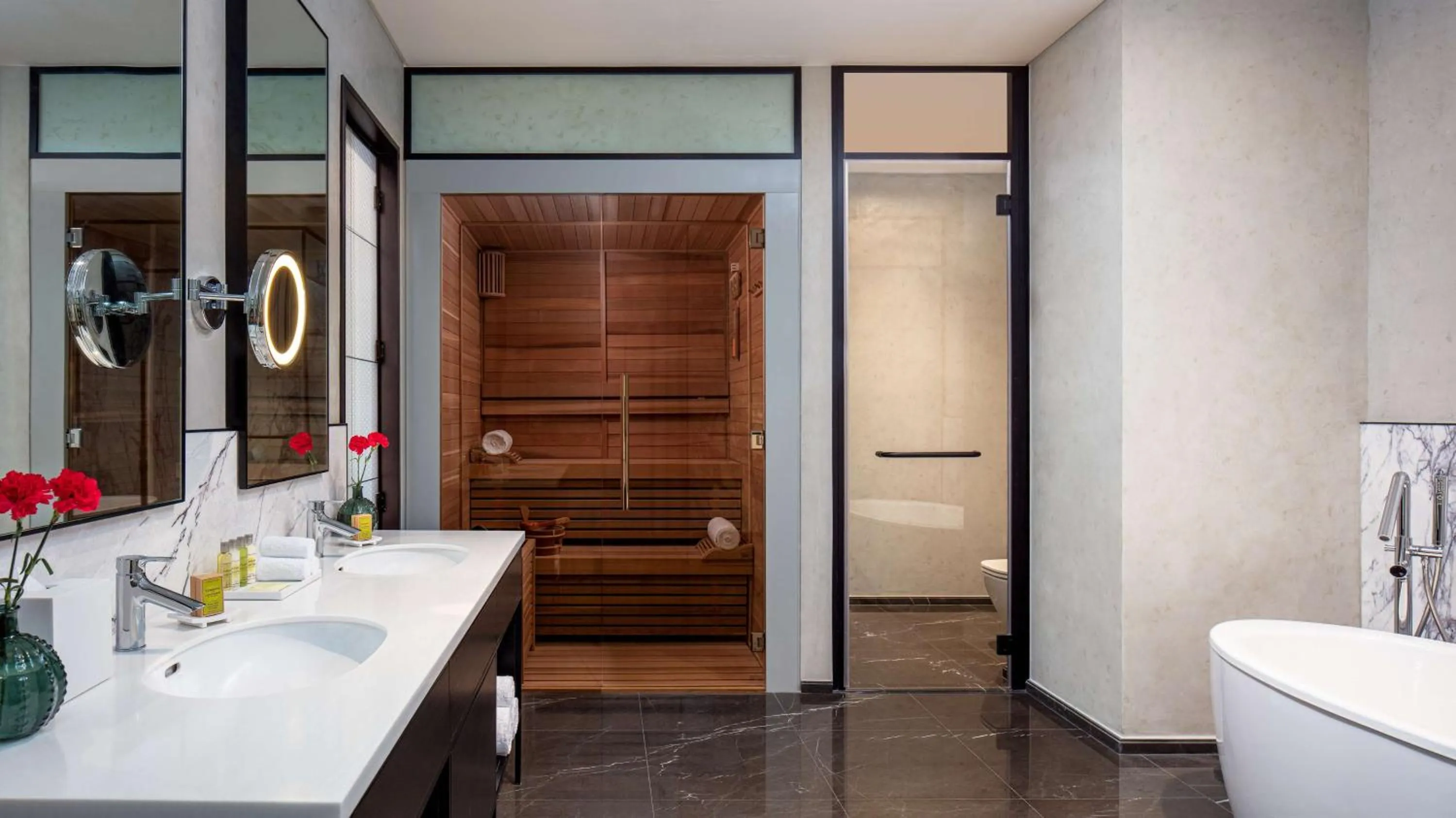 Bathroom in DoubleTree by Hilton Dubai M Square Hotel & Residences