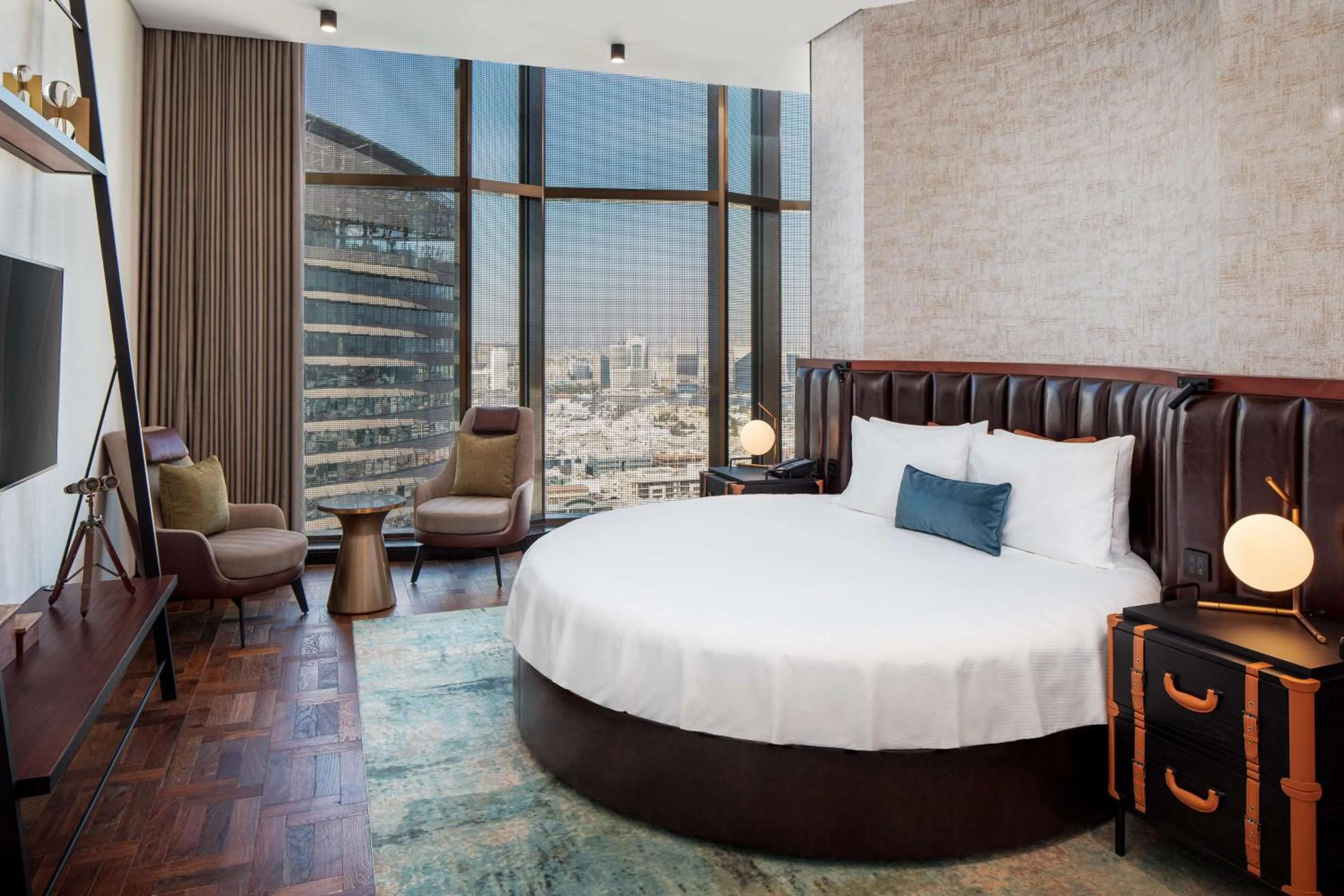 Living room, Bed in DoubleTree by Hilton Dubai M Square Hotel & Residences