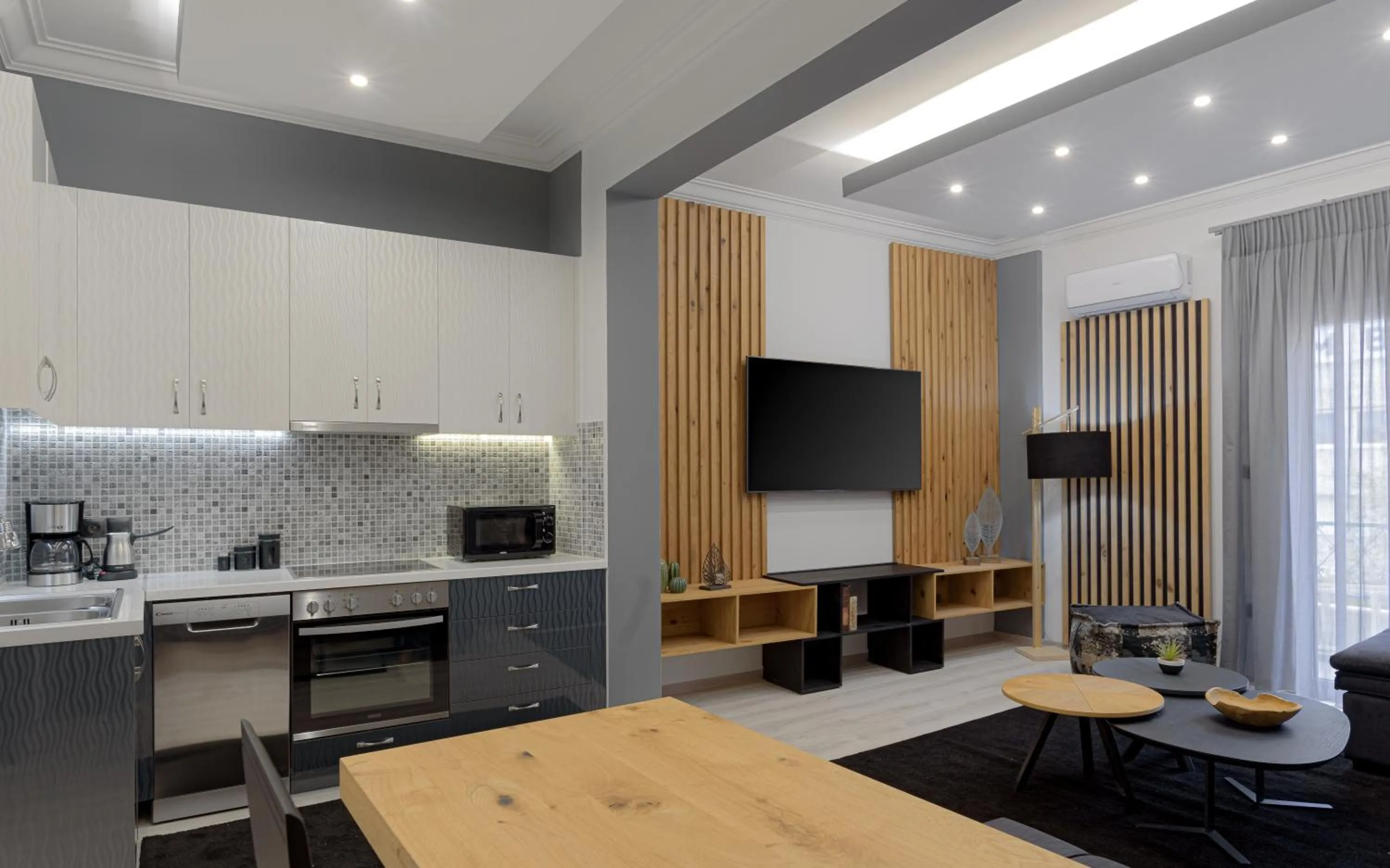 Kitchen or kitchenette in Acropolis Deluxe Apartment