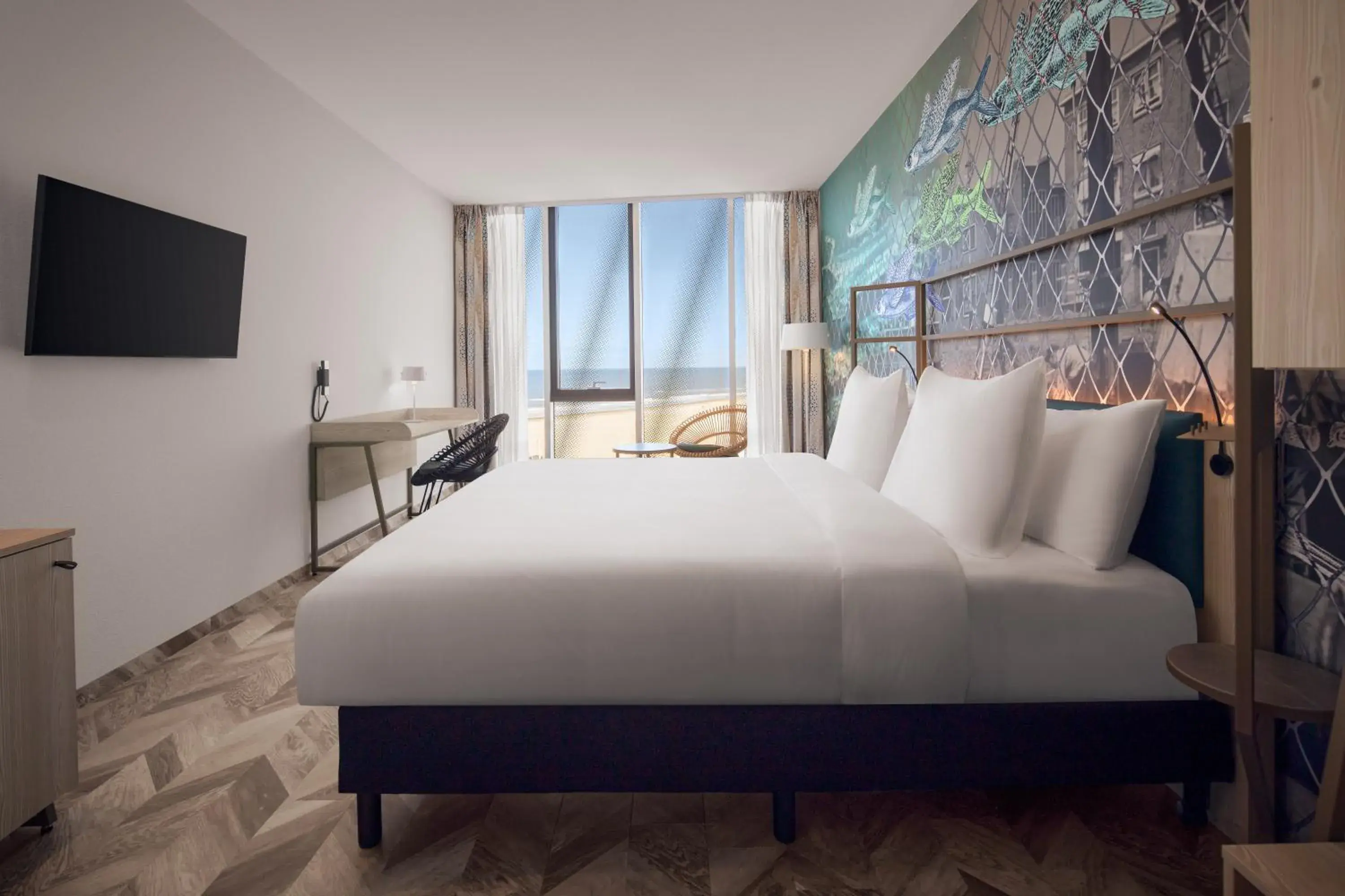 Seaview Double Room in Inntel Hotels Den Haag Marina Beach Seaview Double Room in Inntel Hotels Den Haag Marina Beach