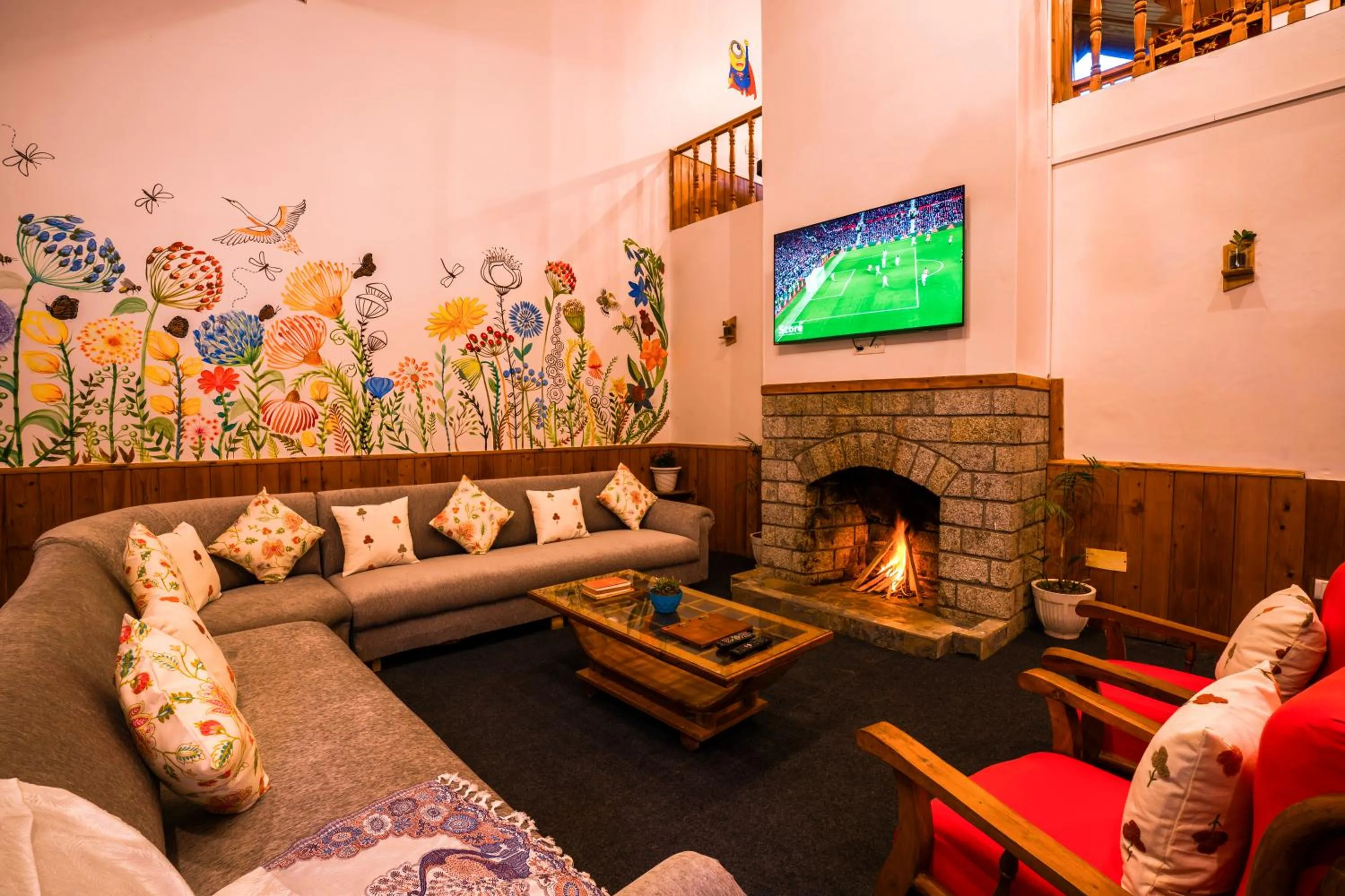 Living room in Zen Manali by Keekoo Stays