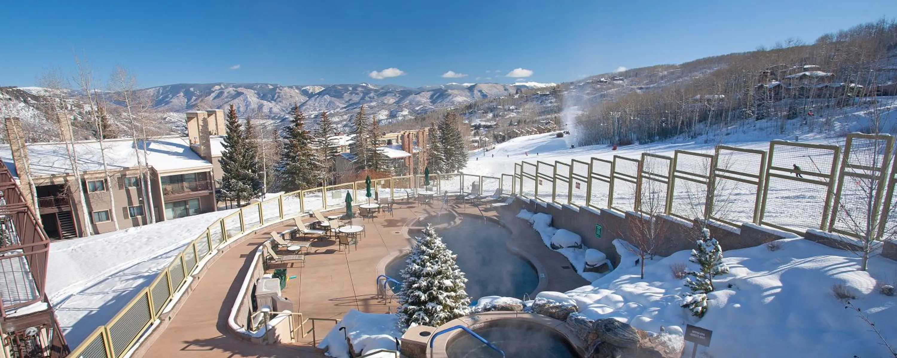 Pool view in Timberline Condominiums Studio Deluxe Unit 218