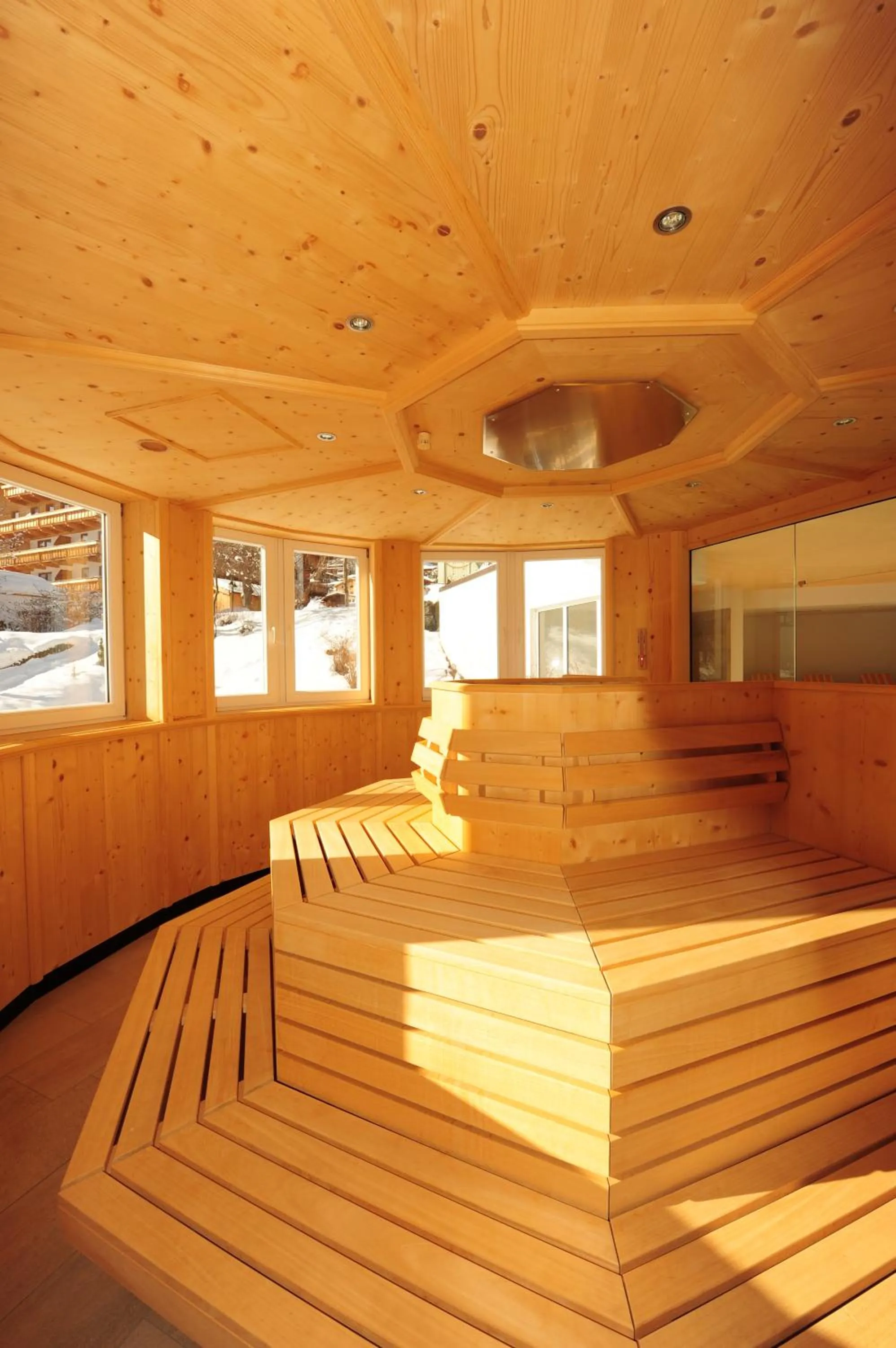 Sauna in Das Posthaus stubai&smart Hotel