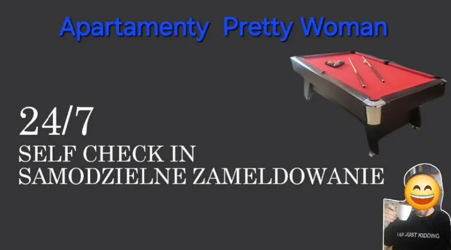 Text overlay in Apartamenty PRETTY WOMAN meldunek samodzielny 24h - noclegi Bytom Chorzów Katowice