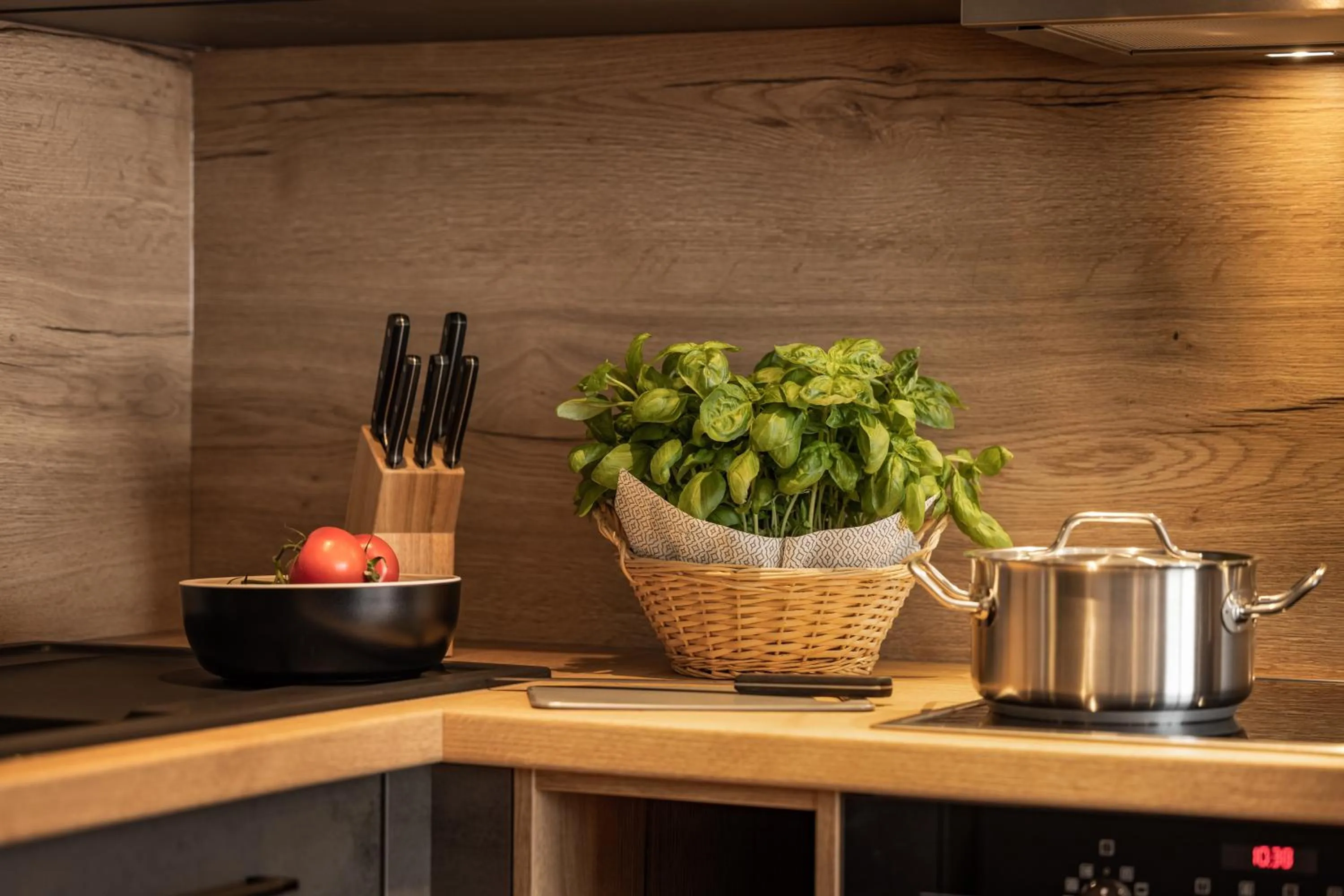 Kitchen or kitchenette in Hubertus Appartements Inzell