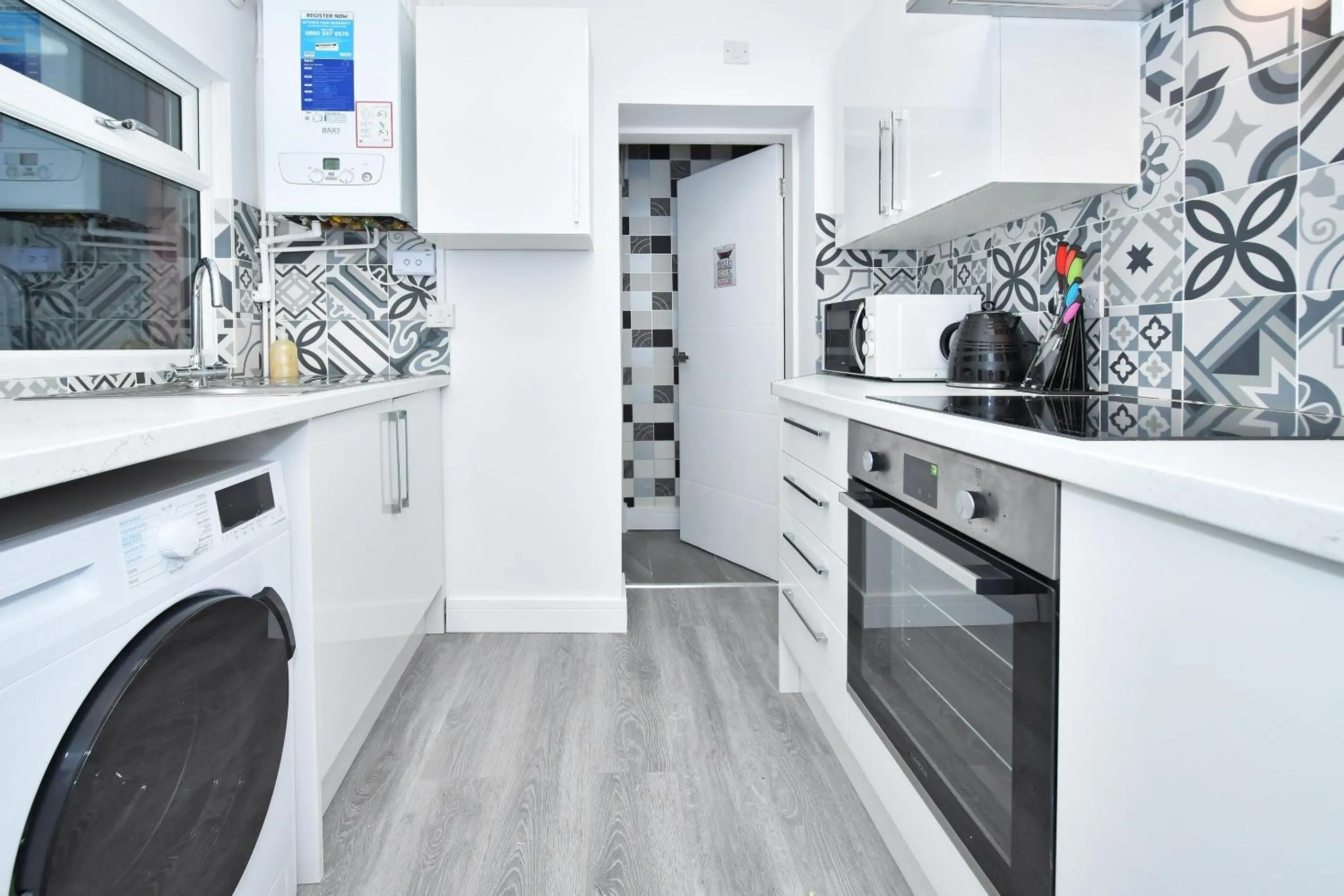 Kitchen or kitchenette in Townhouse @ 42 Minshull New Road Crewe