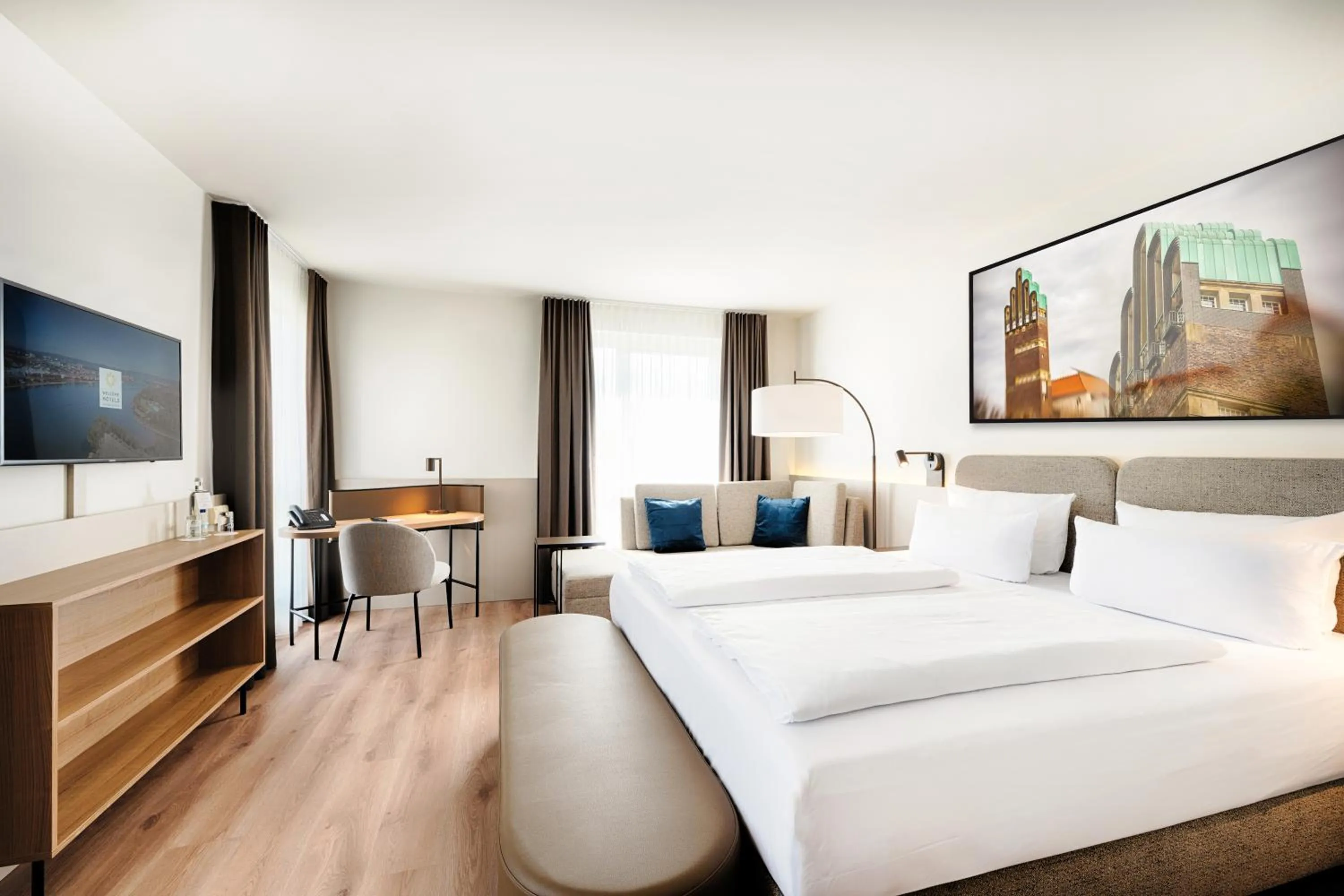 Photo of the whole room, Bed in Welcome Hotel Darmstadt City Center