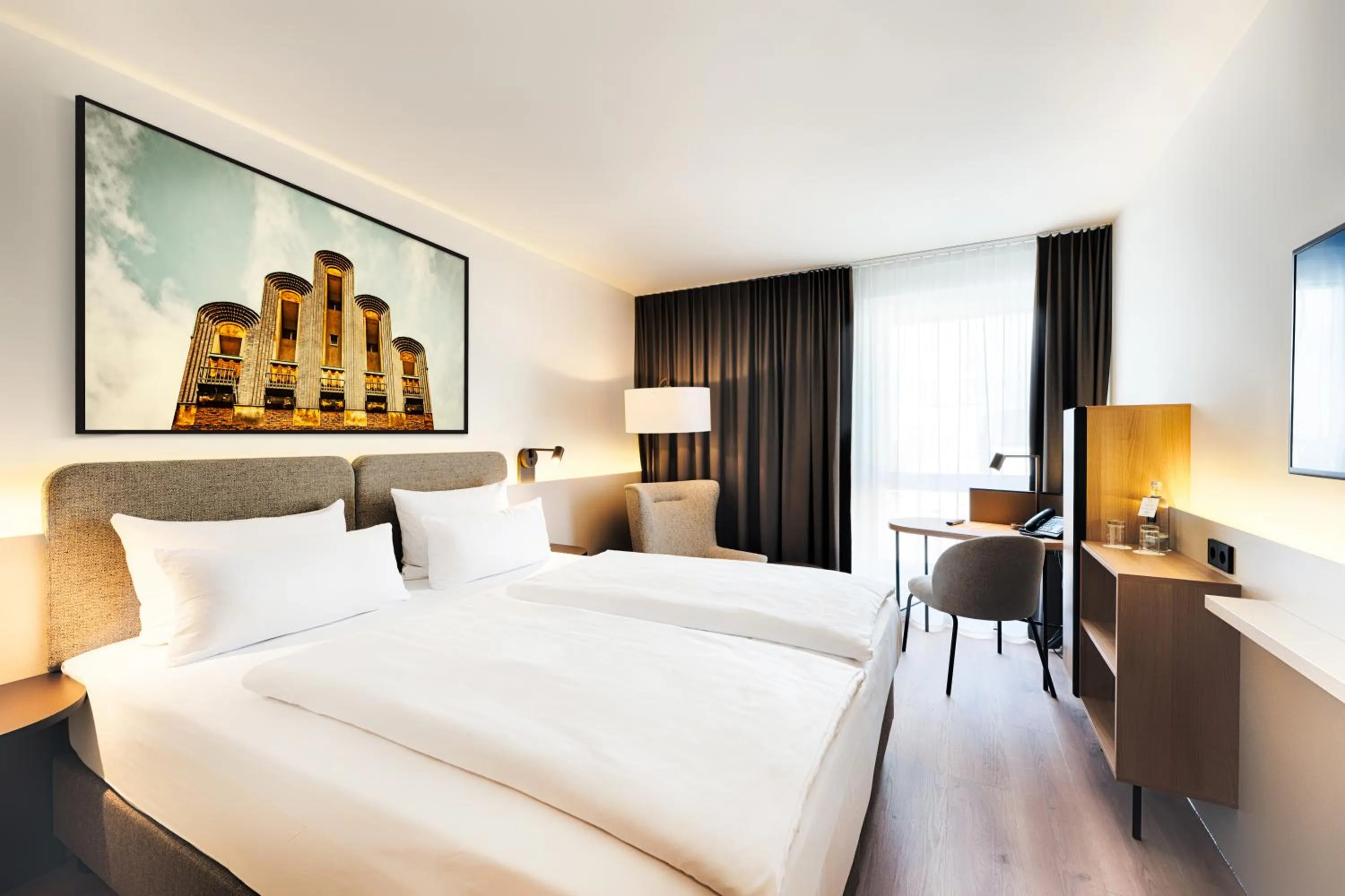 Photo of the whole room, Bed in Welcome Hotel Darmstadt City Center