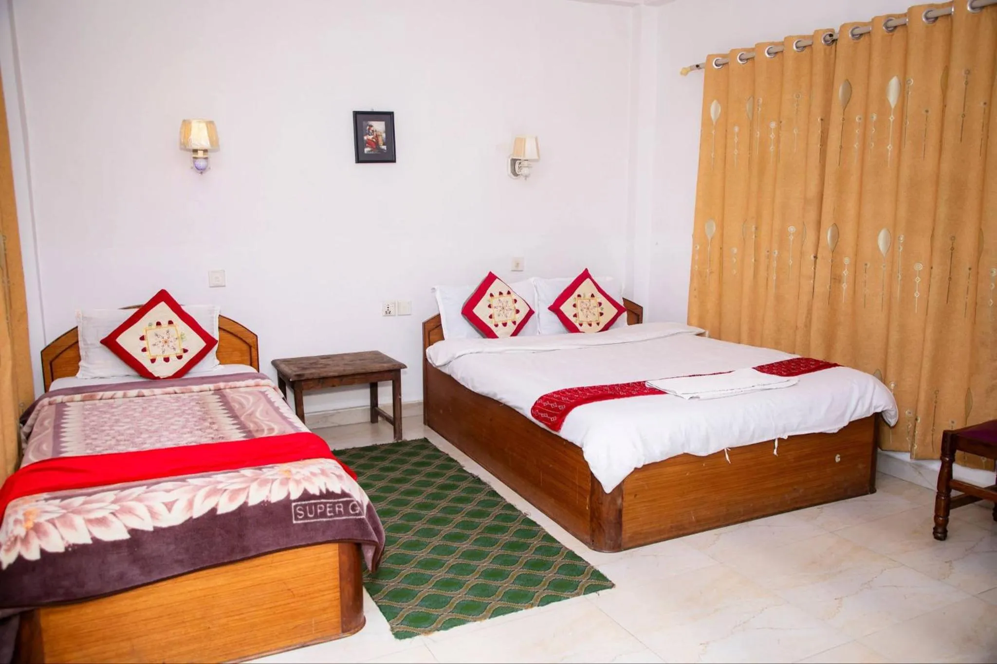 Bed in Hotel Misty Nepal