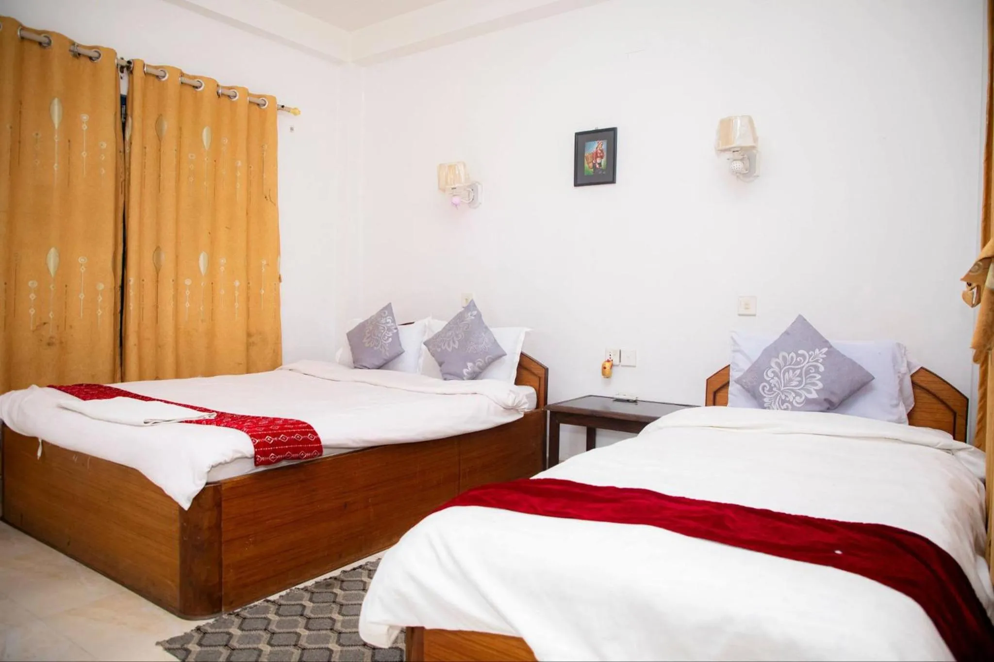 Bed in Hotel Misty Nepal