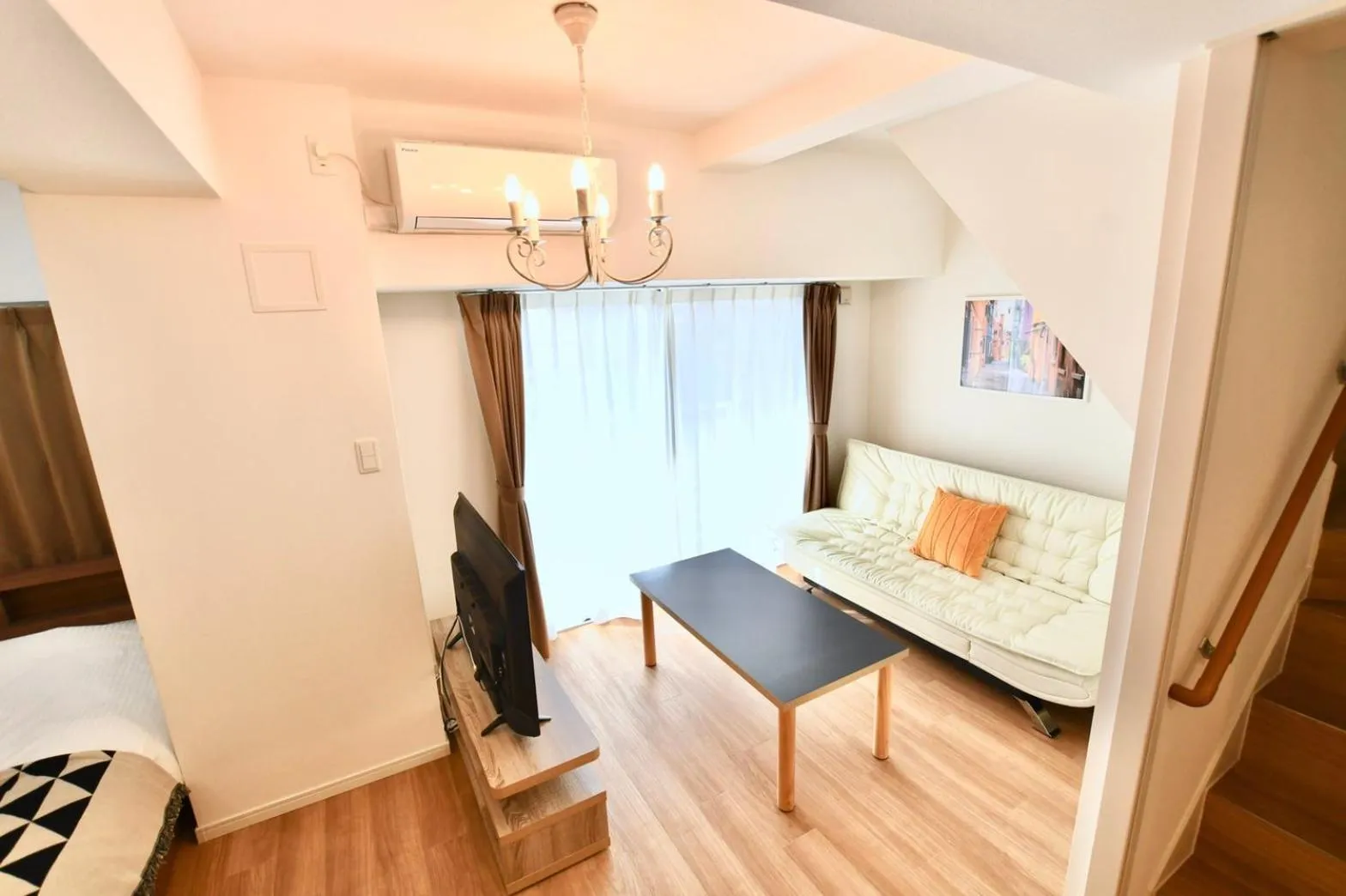 Bed in Riverside Inn Hakata