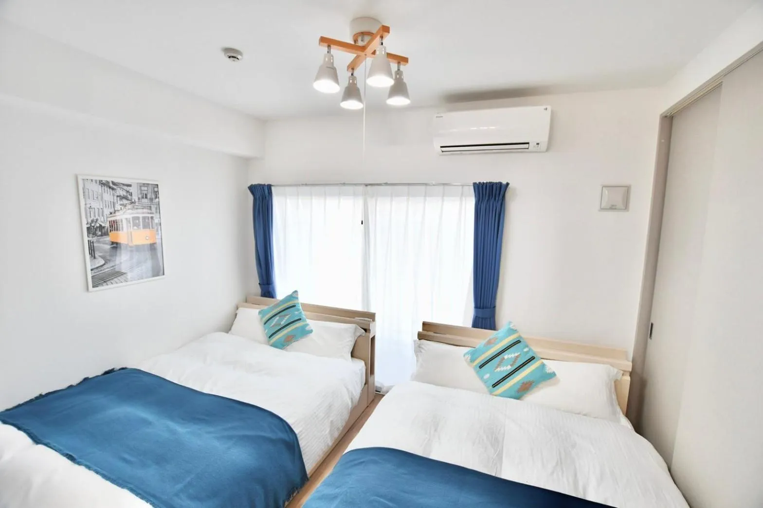 Bed in Riverside Inn Hakata