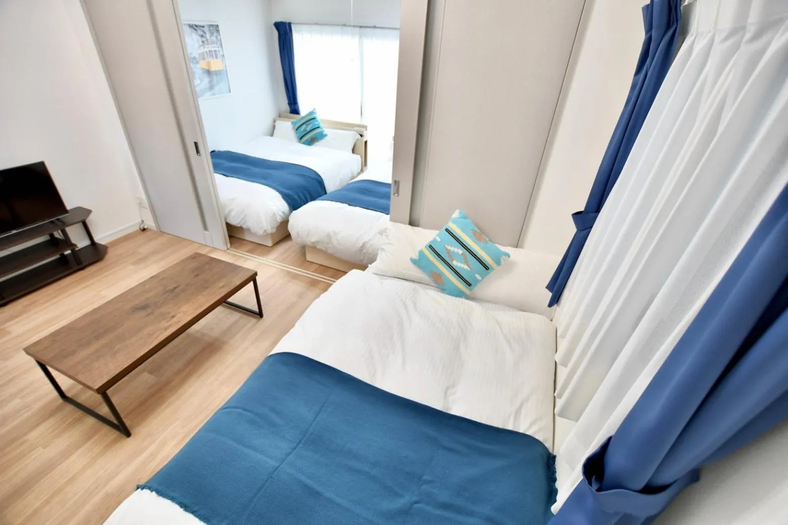 Bed in Riverside Inn Hakata