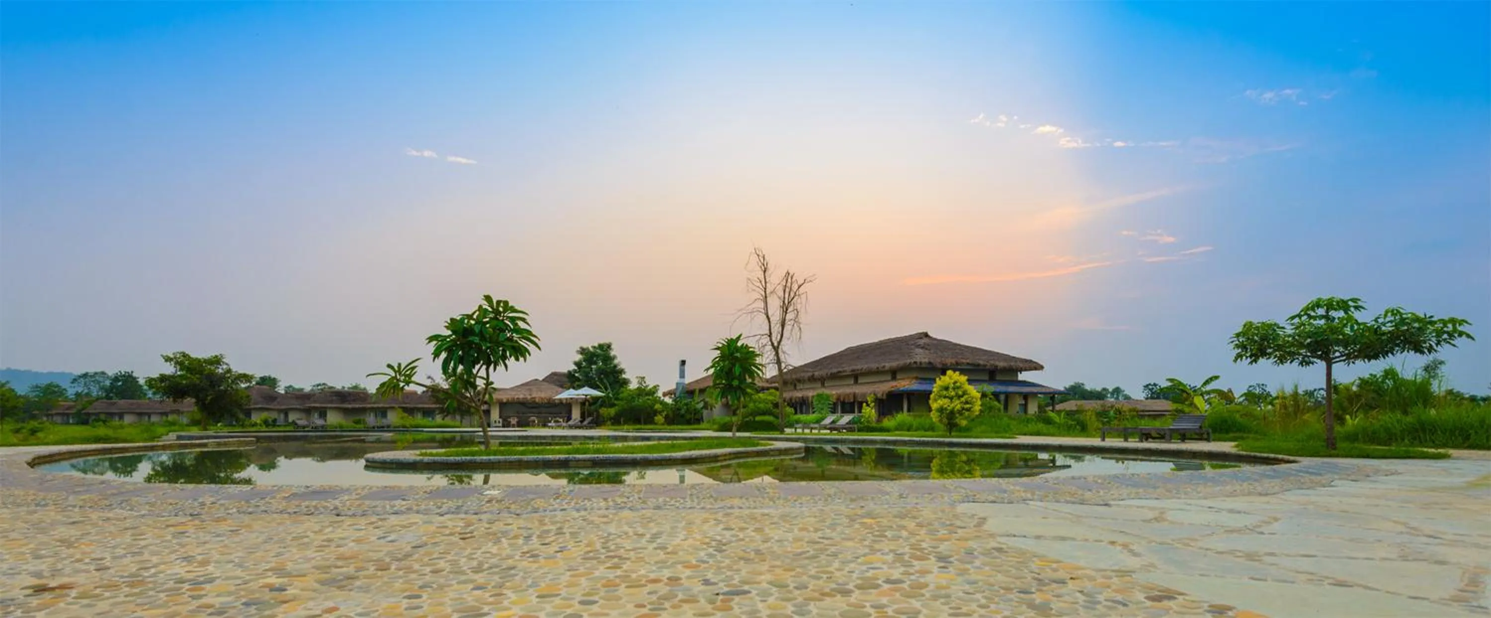 Garden in Barahi Jungle Lodge