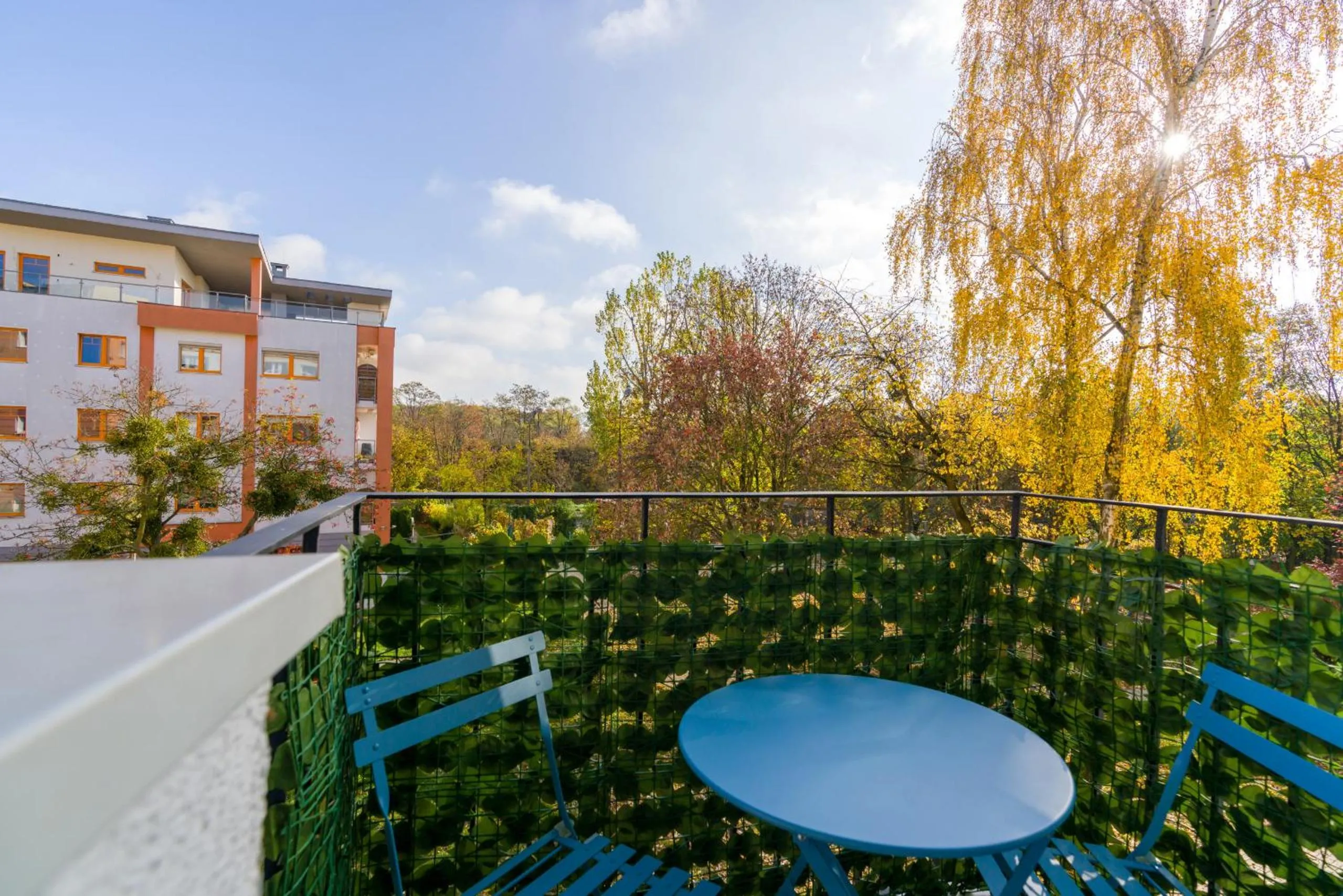 Balcony/Terrace in Apartment Poznan Park Cytadela by Noclegi Renters