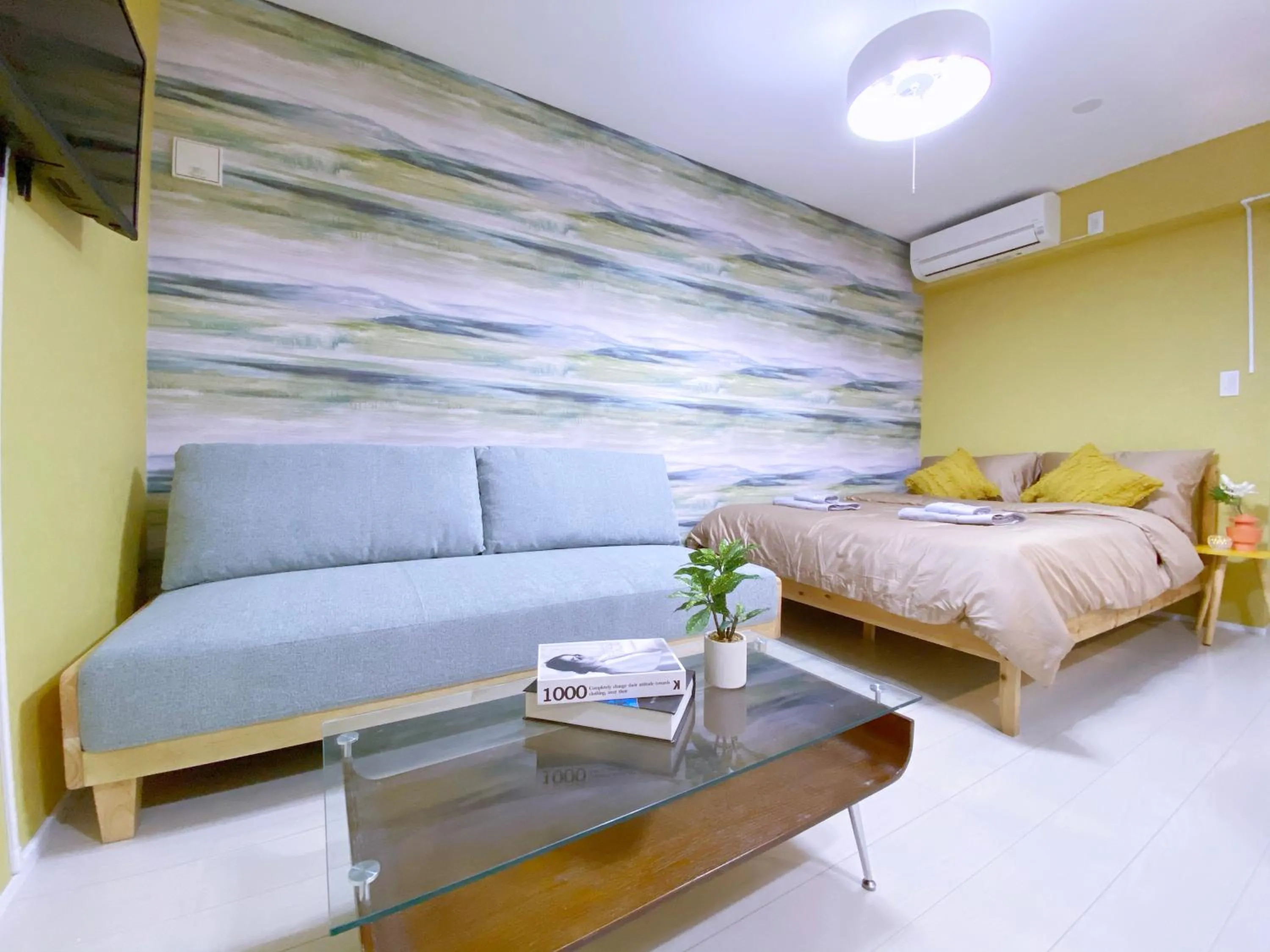 Bed in nestay apartment tokyo ginza