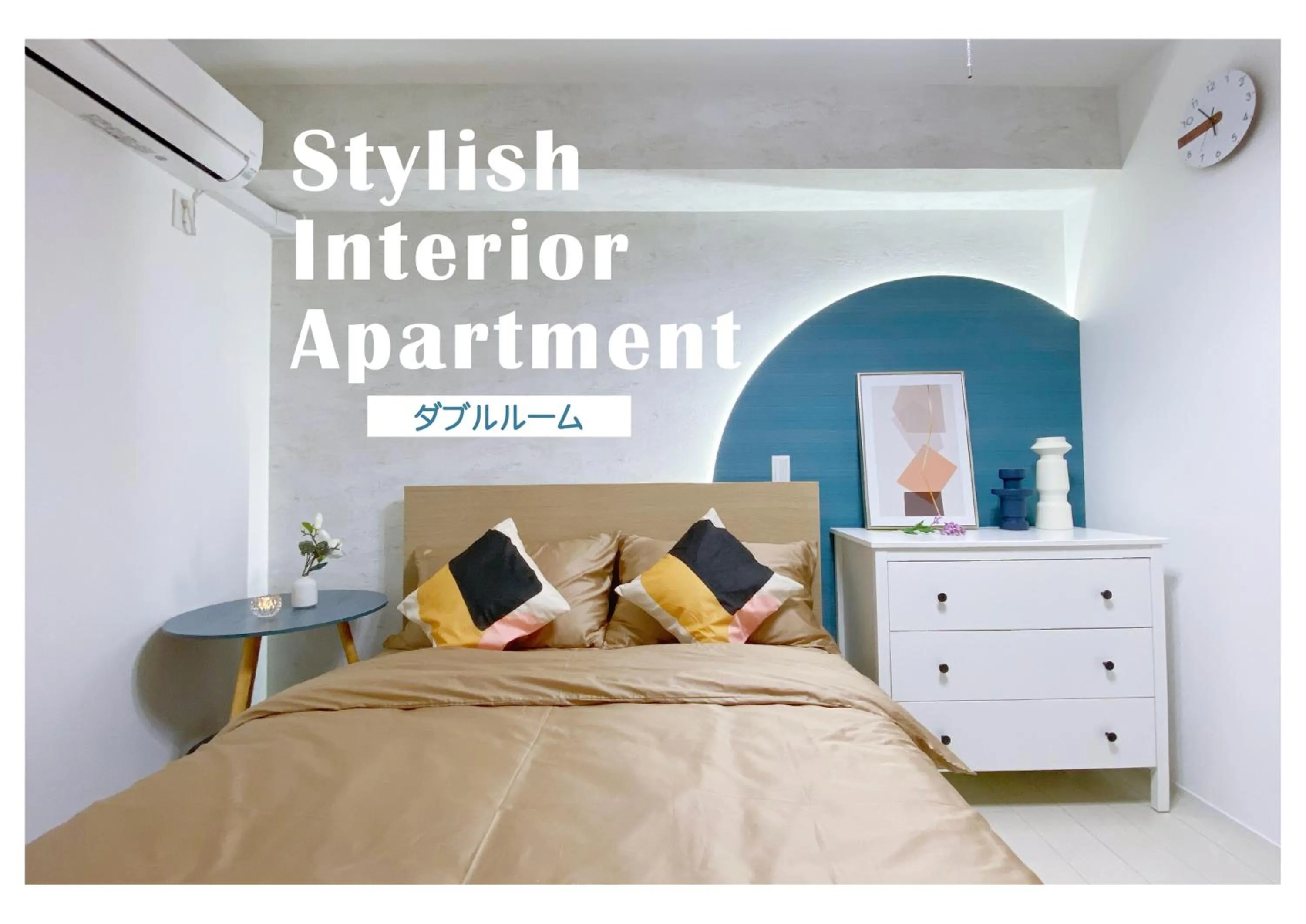 Bed in nestay apartment tokyo ginza