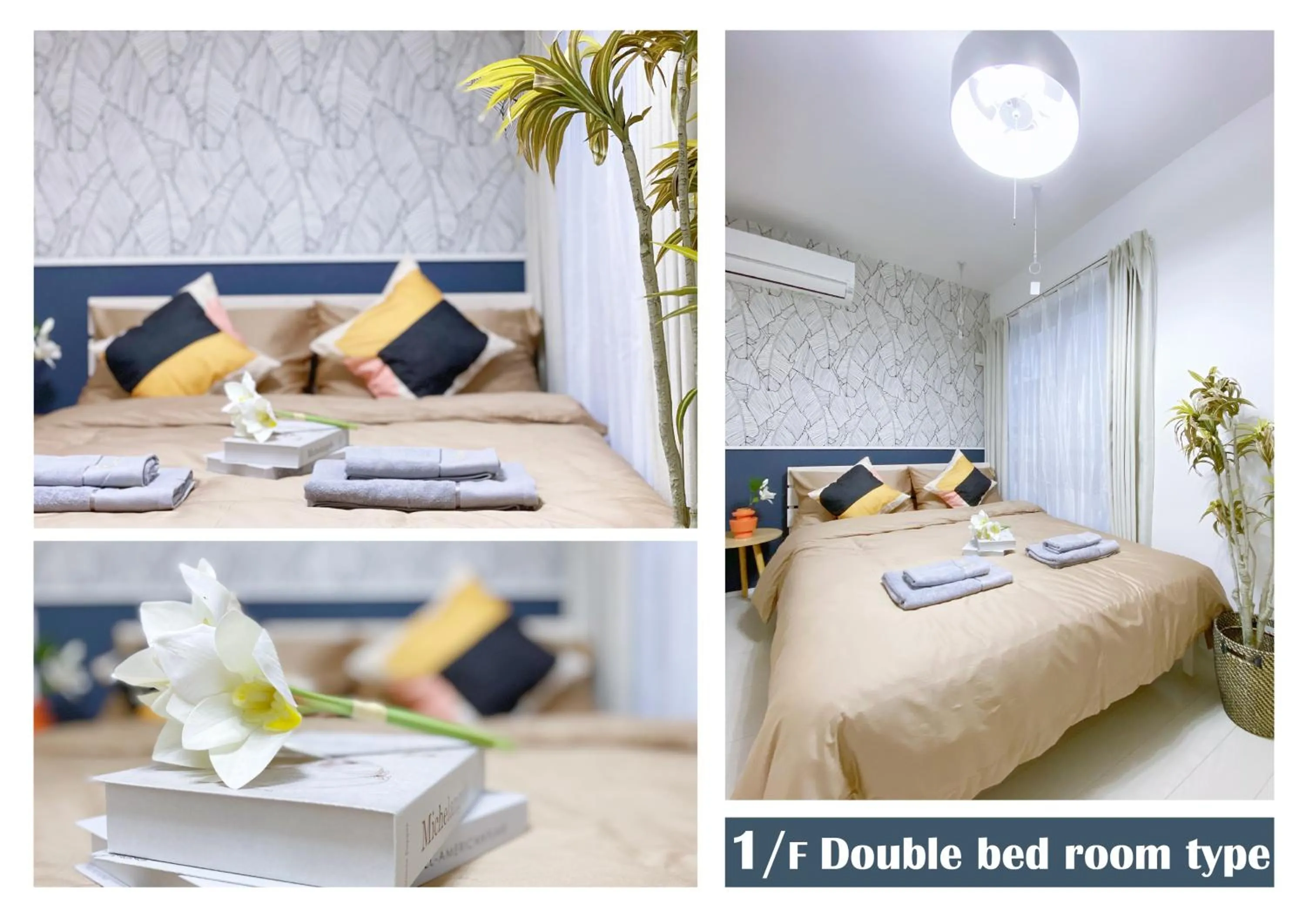 Bed in nestay apartment tokyo ginza