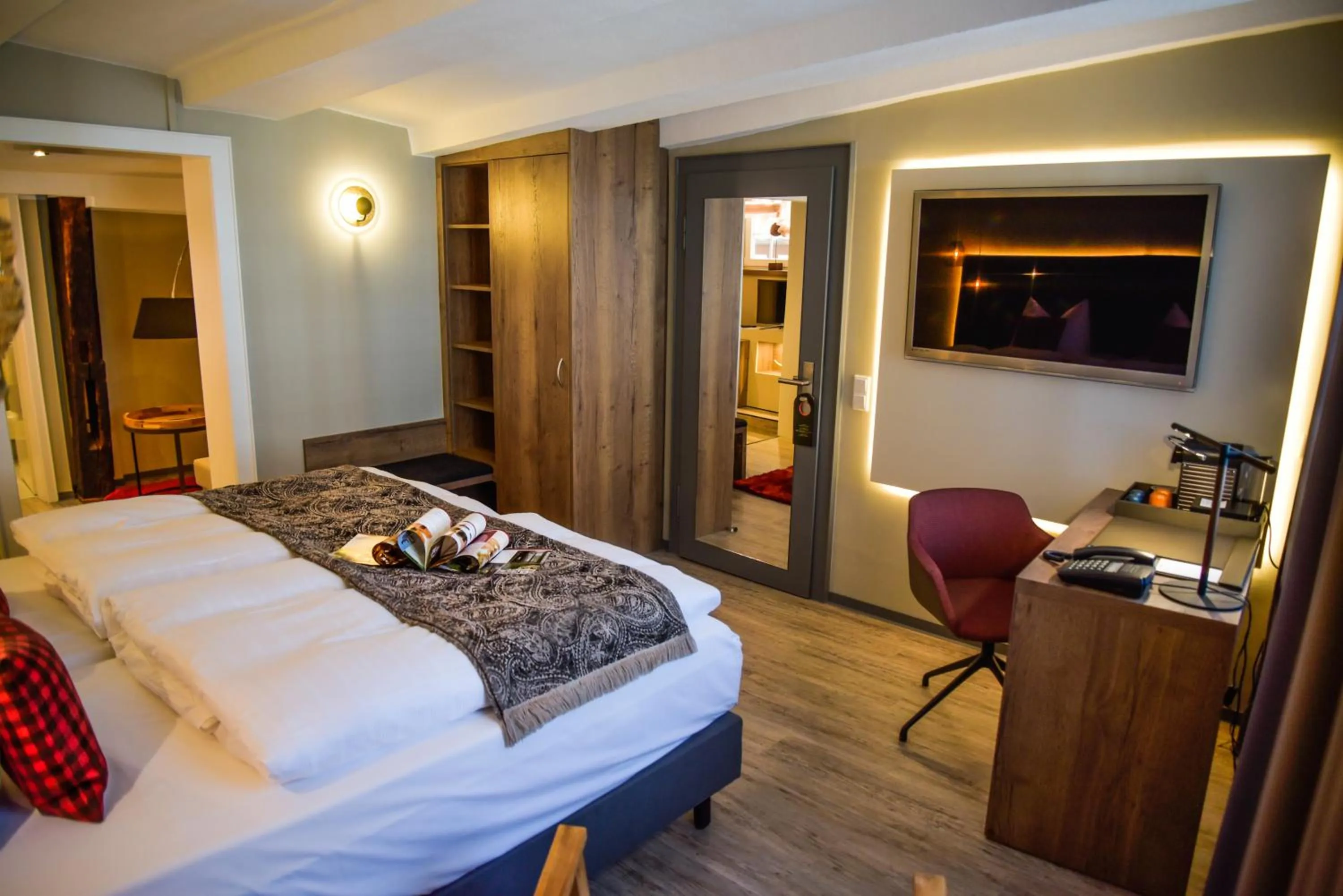 Bed in Romantisches Hotel Menzhausen