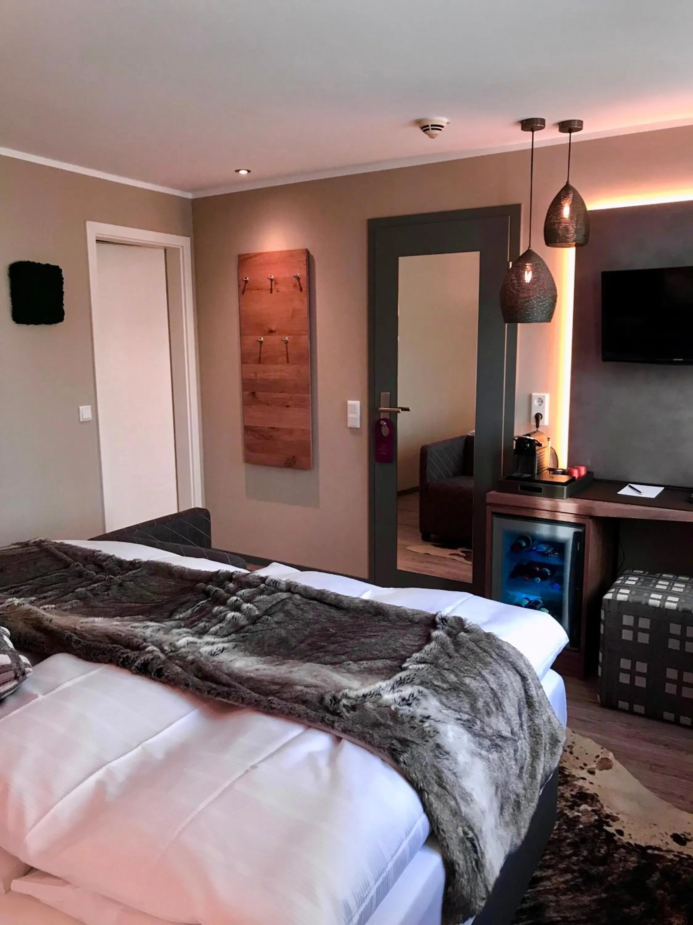 Bed in Romantisches Hotel Menzhausen