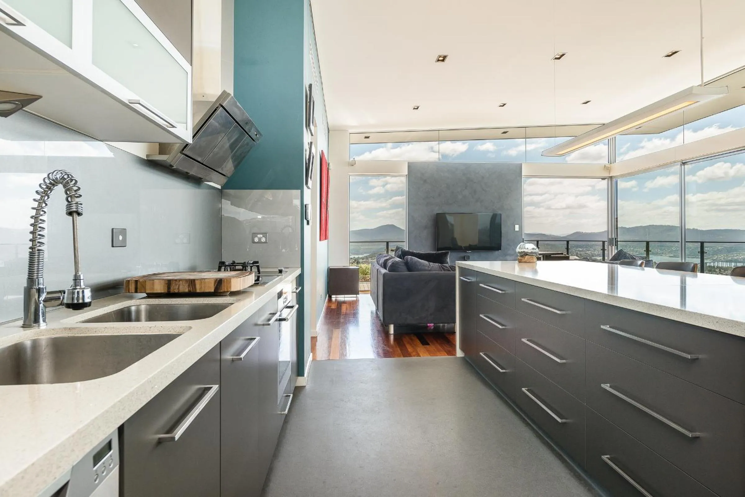 Communal kitchen in Hobart View