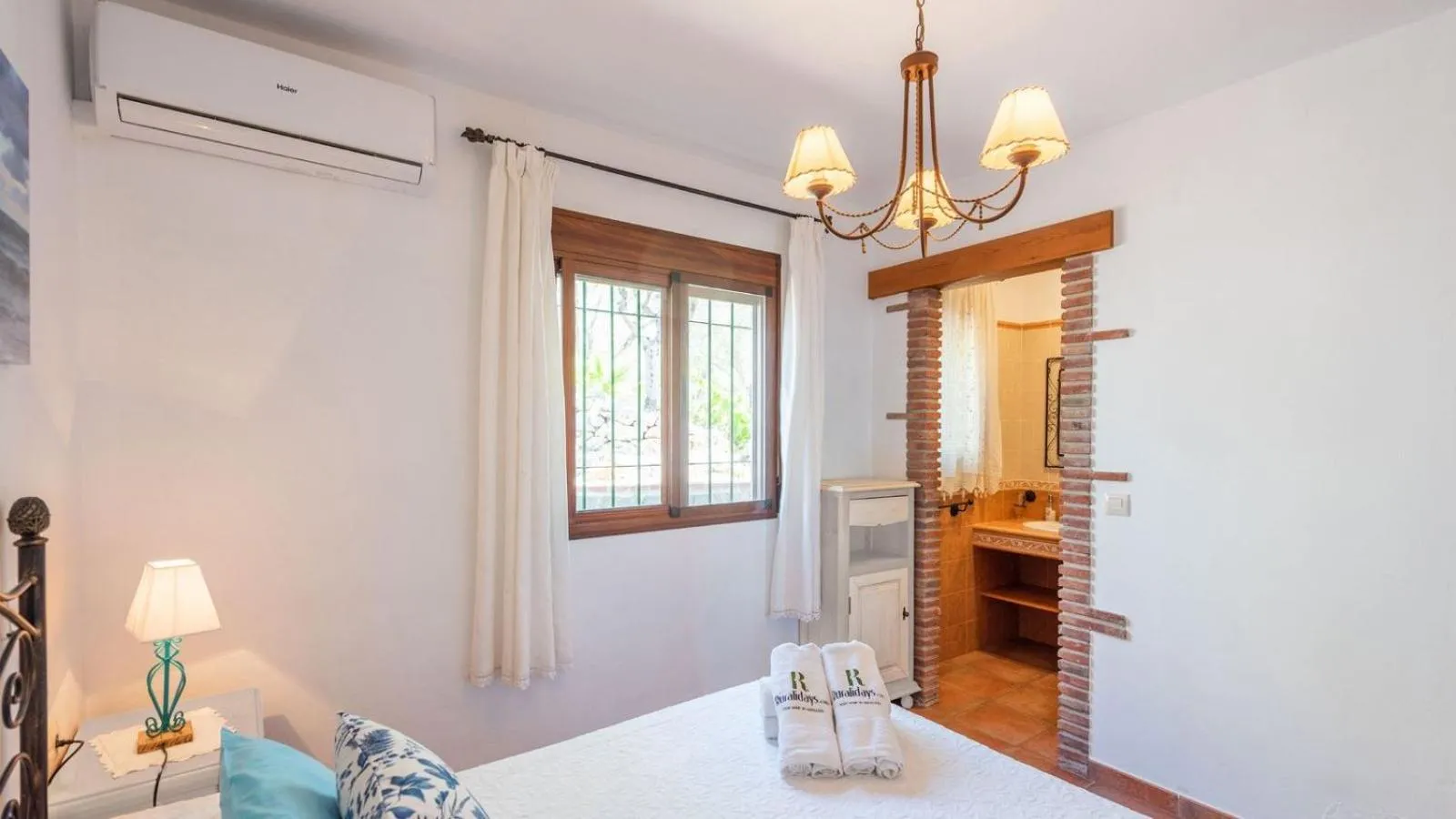 Bedroom, Bed in Casa Cuatro Caminos Frigiliana by Ruralidays