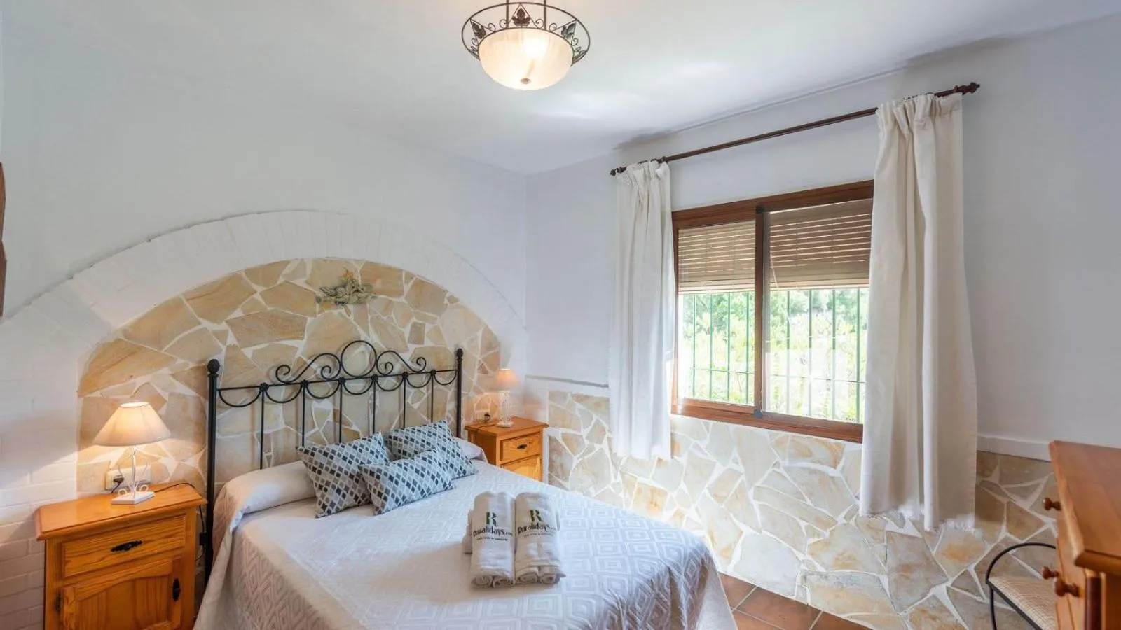 Bedroom, Bed in Casa Cuatro Caminos Frigiliana by Ruralidays