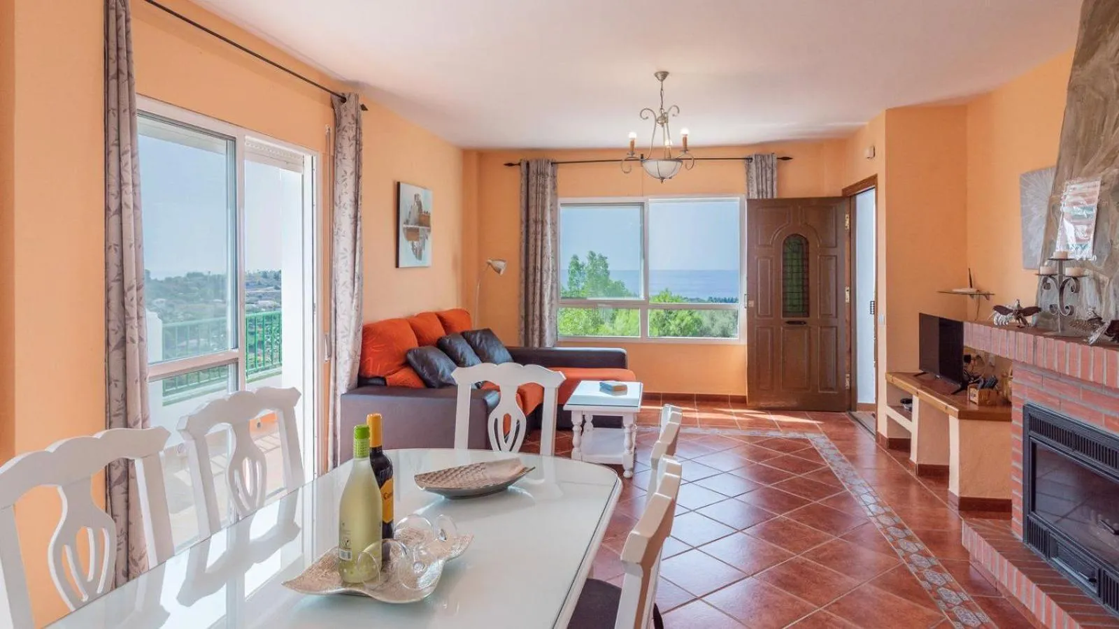 Living room in Cortijo Albaricoque Frigiliana by Ruralidays
