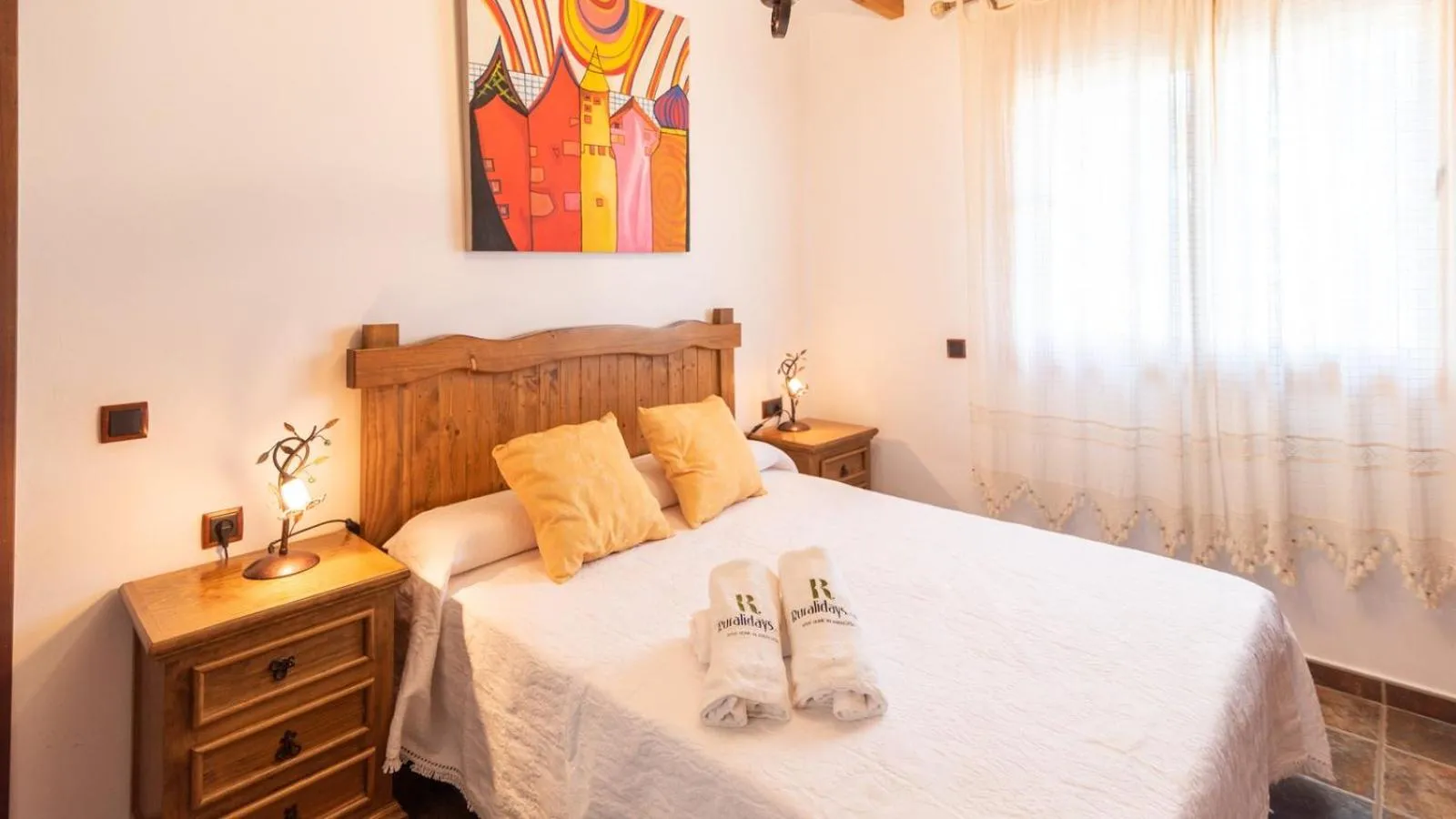 Bedroom, Bed in Villa Paraiso Andaluz Sedella by Ruralidays
