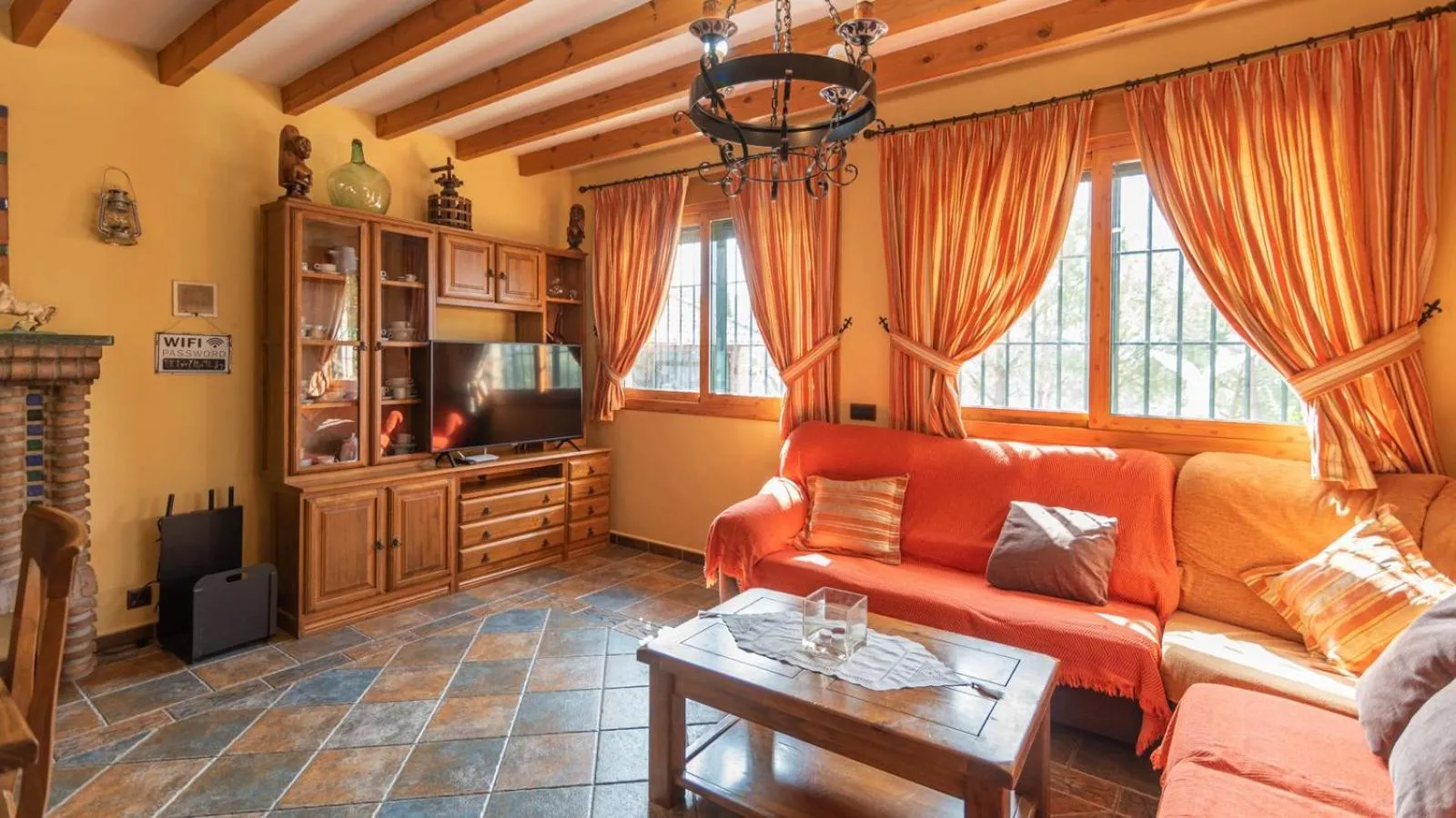 Living room in Villa Paraiso Andaluz Sedella by Ruralidays
