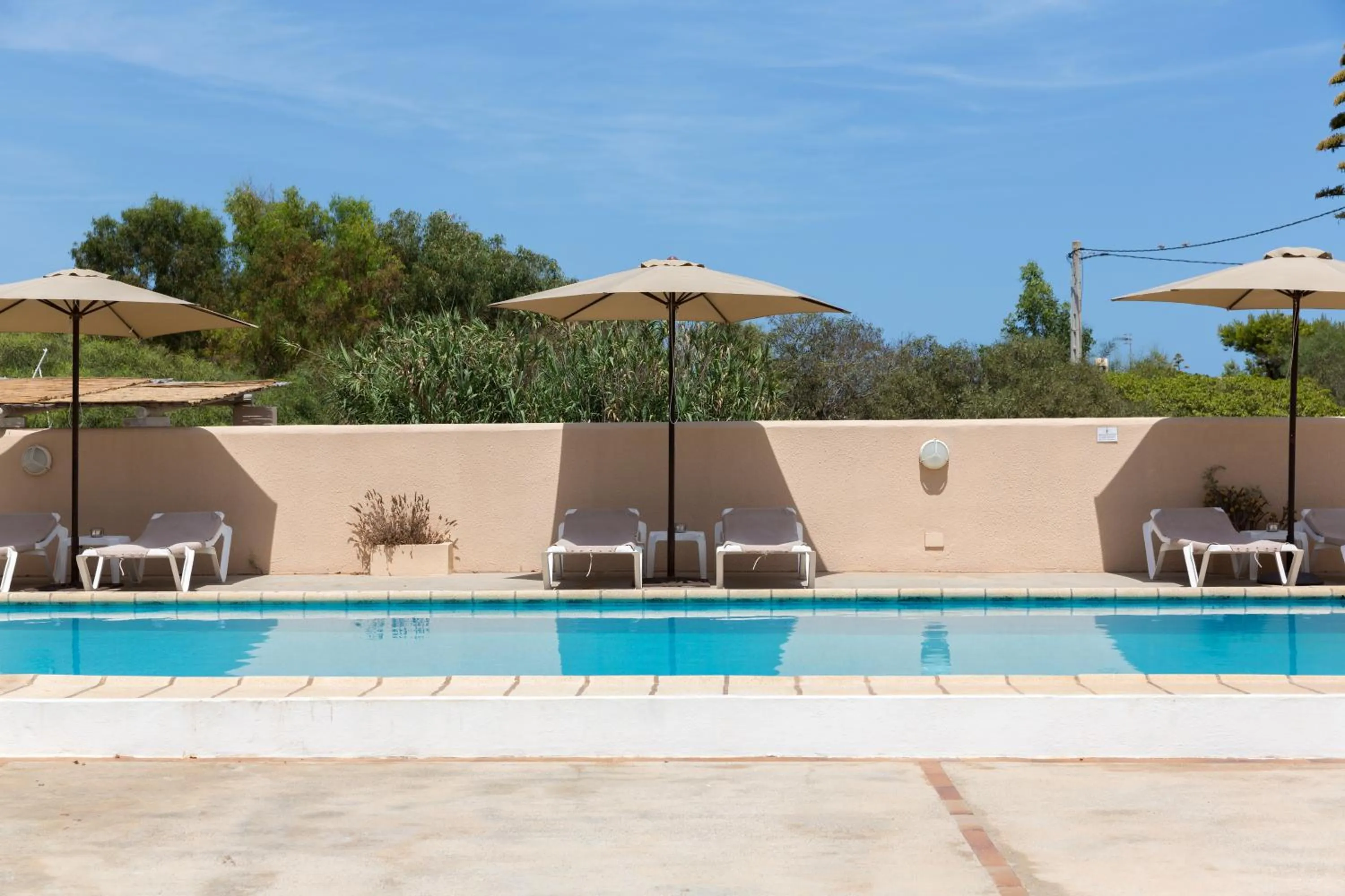 Pool view in Hostal Mayans