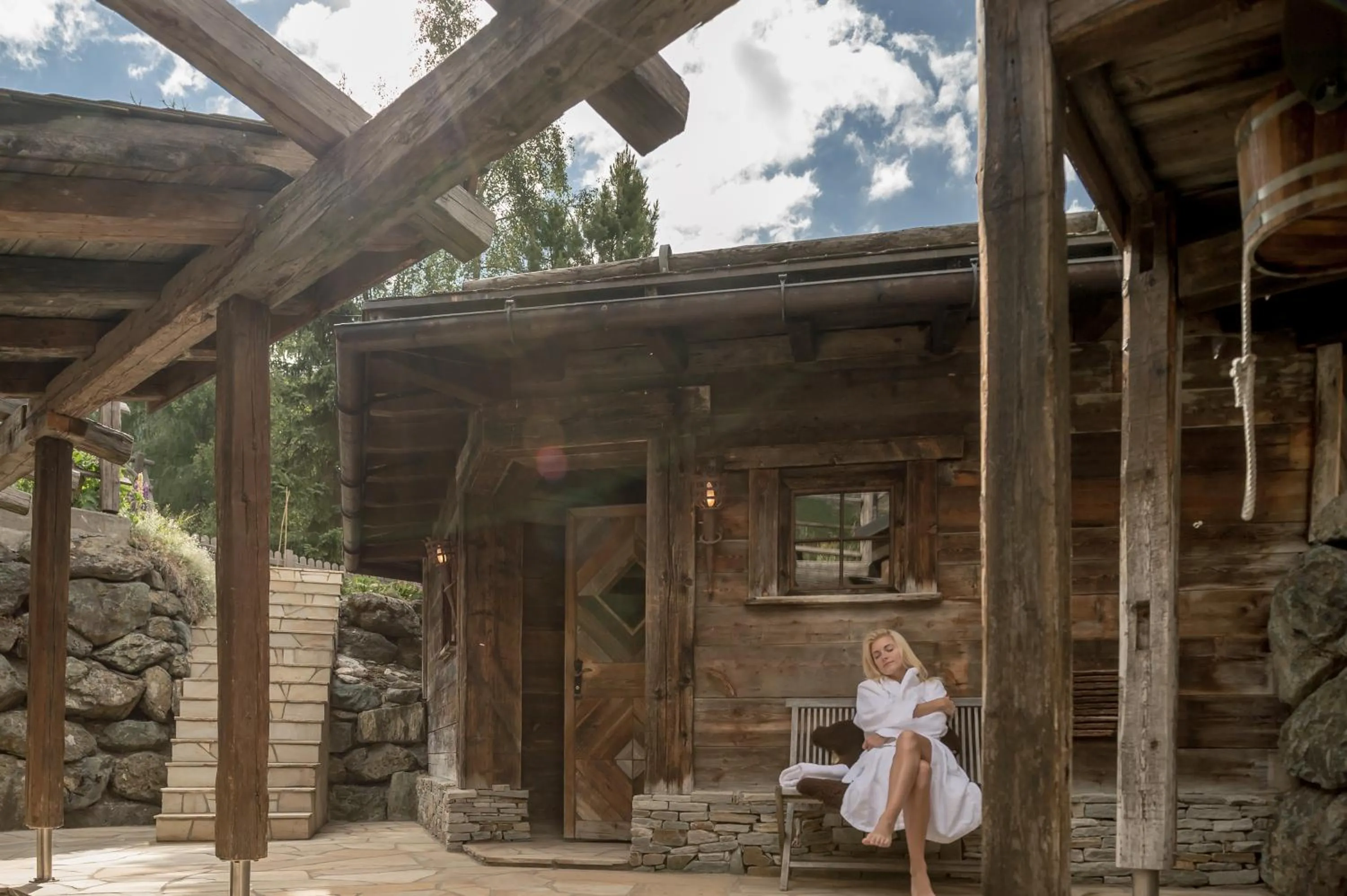 Sauna in Chalet Silvretta Hotel & Spa