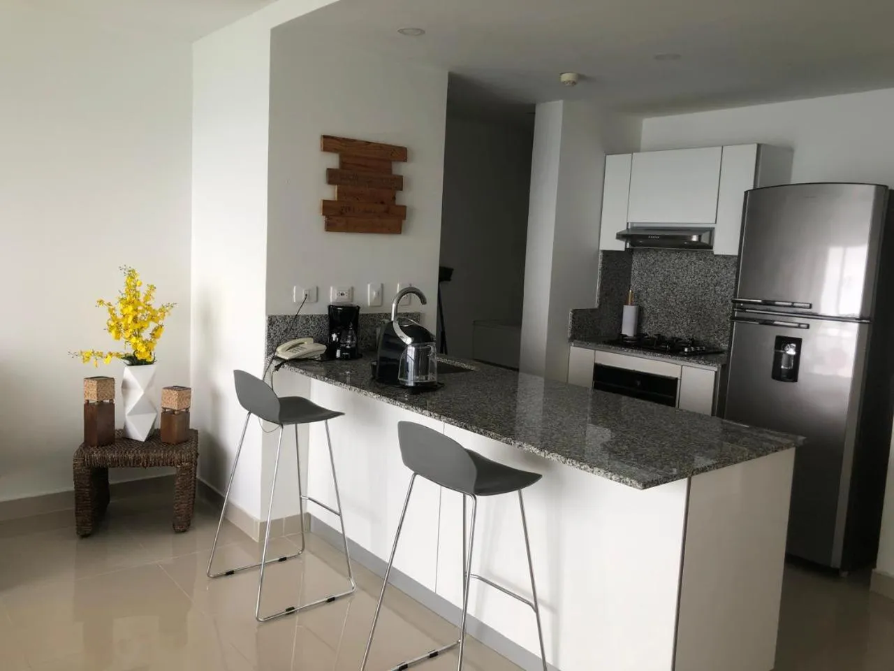 Kitchen or kitchenette in Apartamentos frente al mar en Morros City