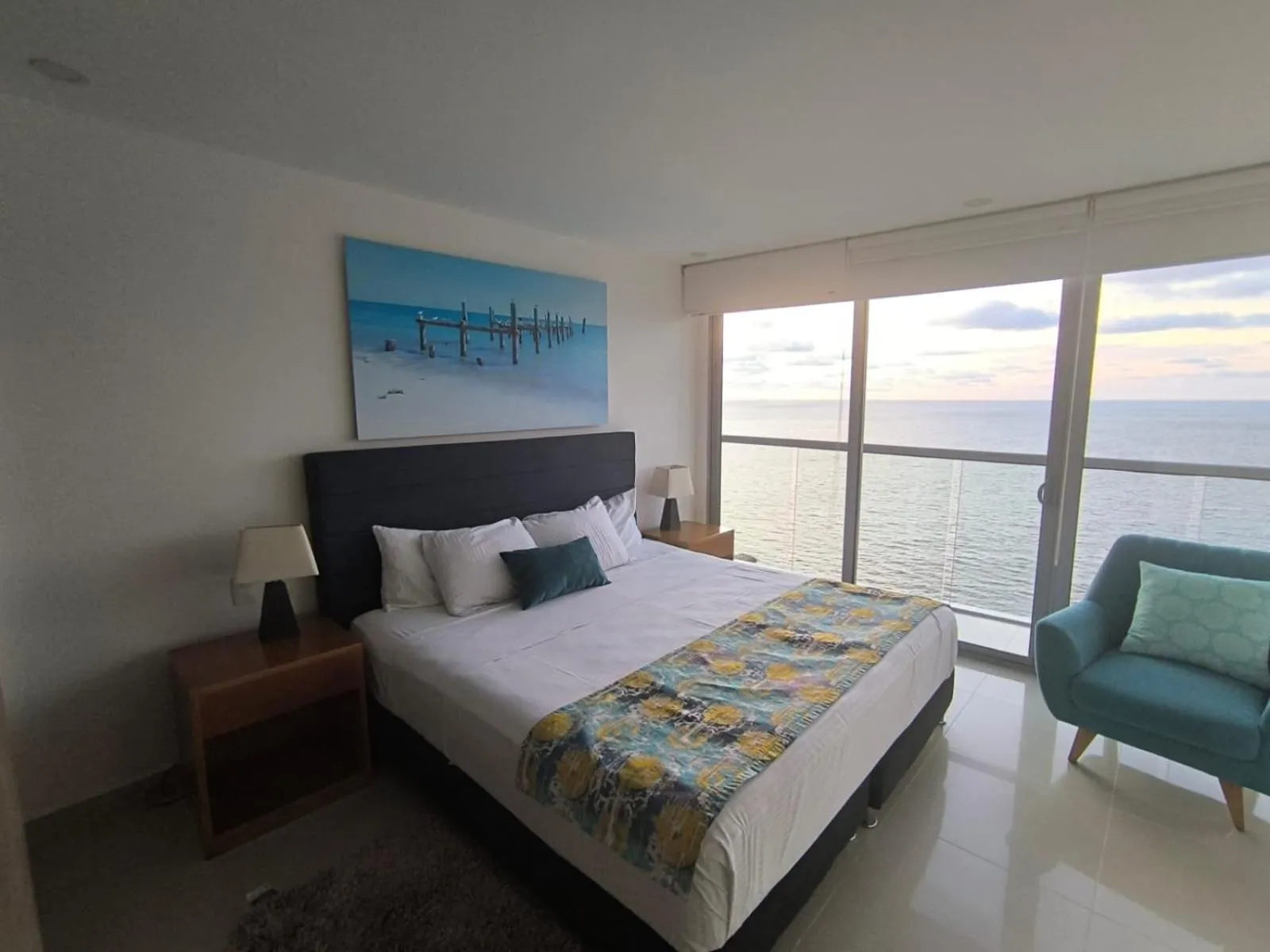 Bed in Apartamentos frente al mar en Morros City