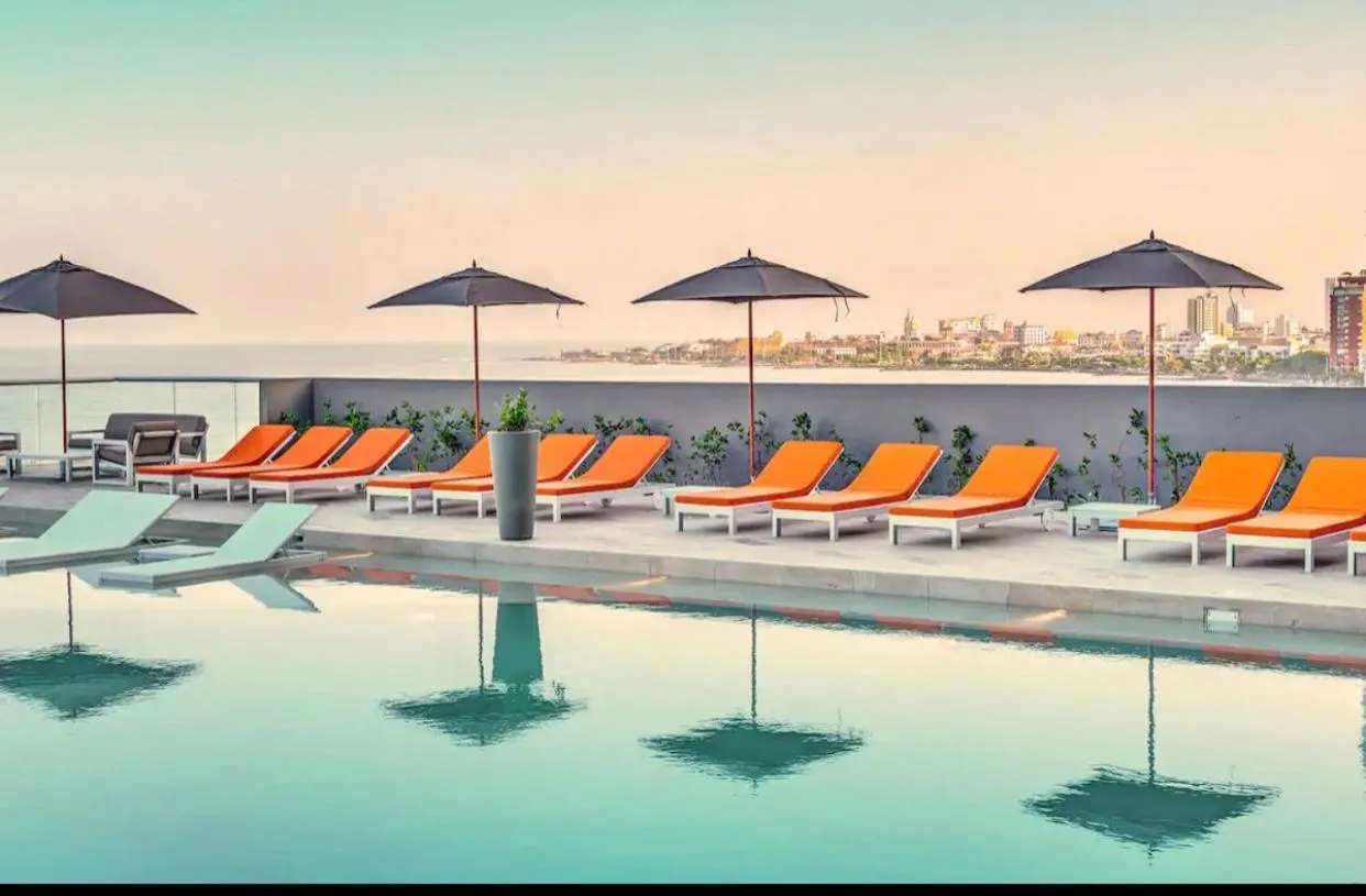 Pool view in Apartamentos frente al mar en Morros City