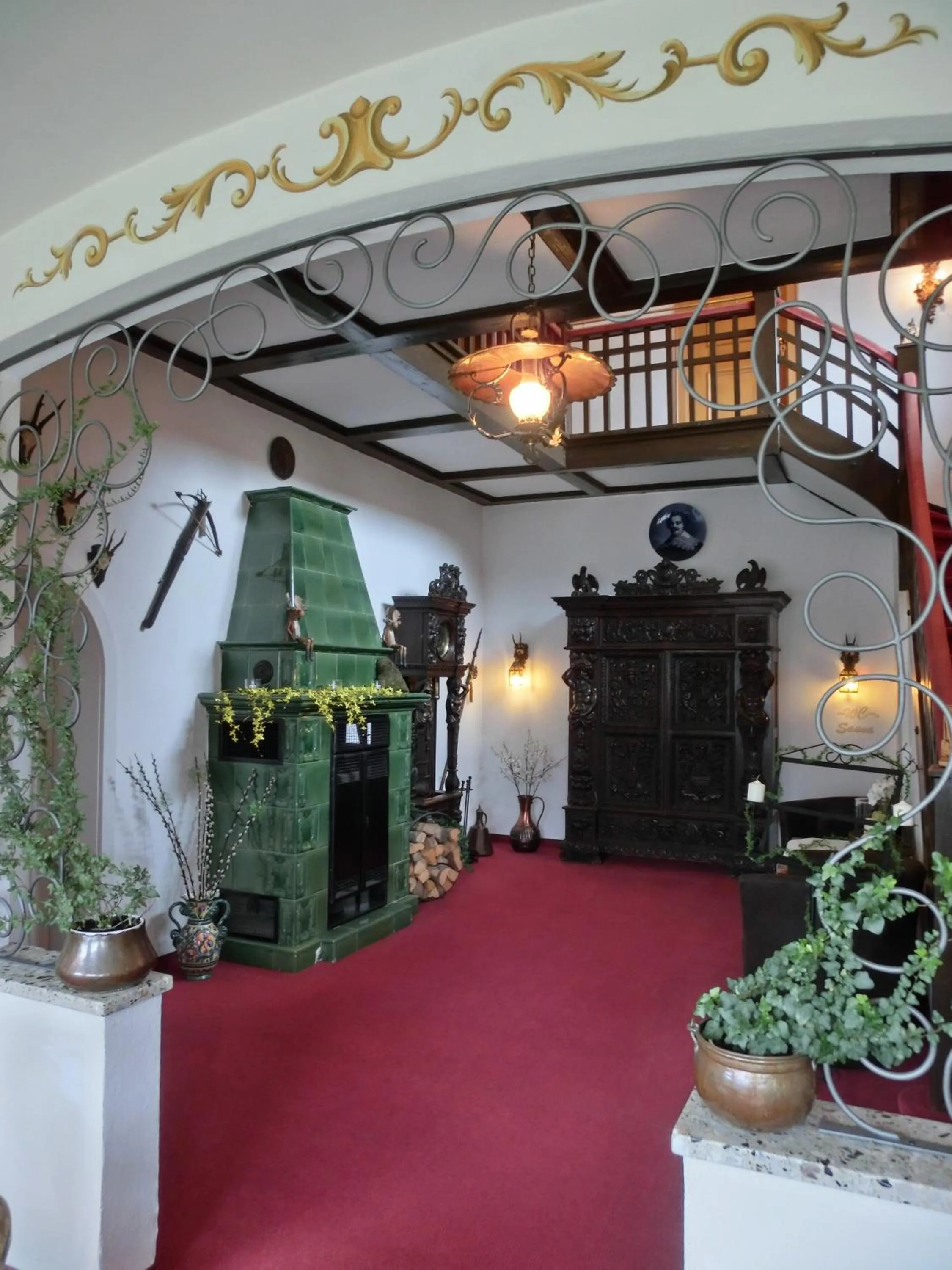 Lobby or reception in Hotel-Garni Drachenburg