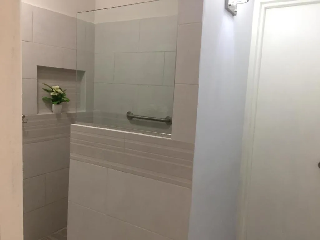 Bathroom in Contemporary Ocean view 2bed Carib Ocho Rios Condo