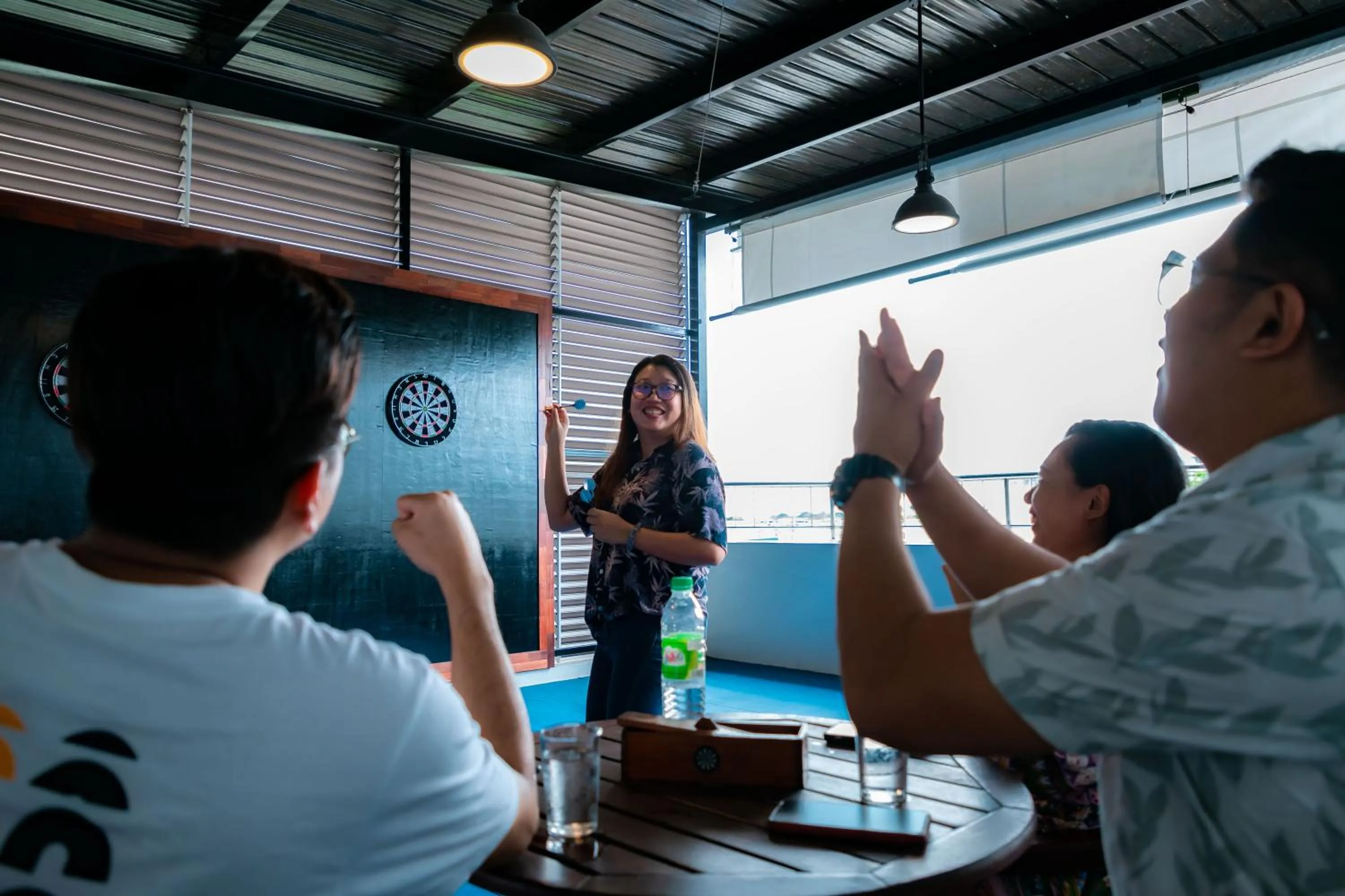 Communal lounge/ TV room in Jpod Capsule Hotel