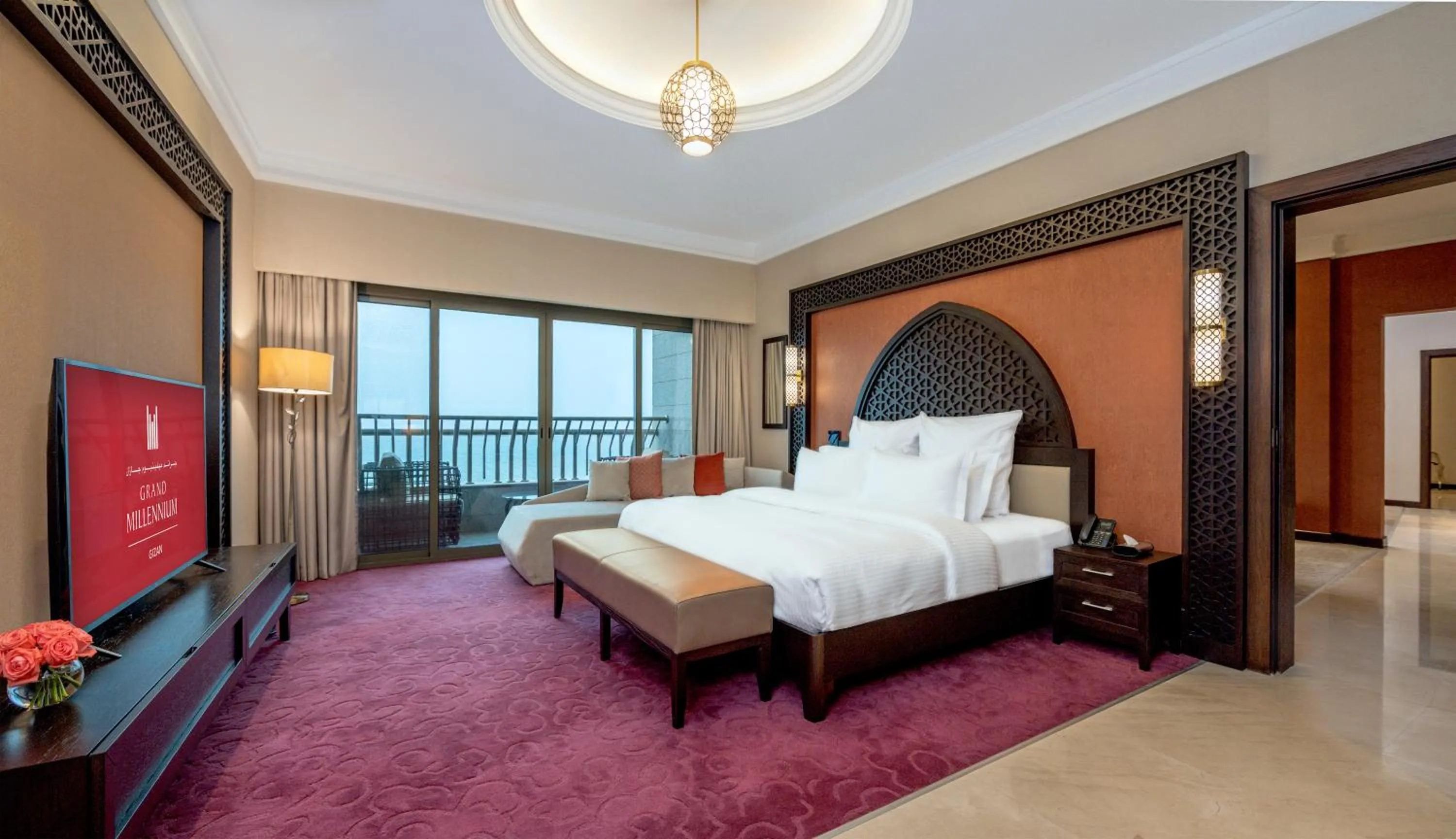 Bedroom, Bed in Grand Millennium Gizan