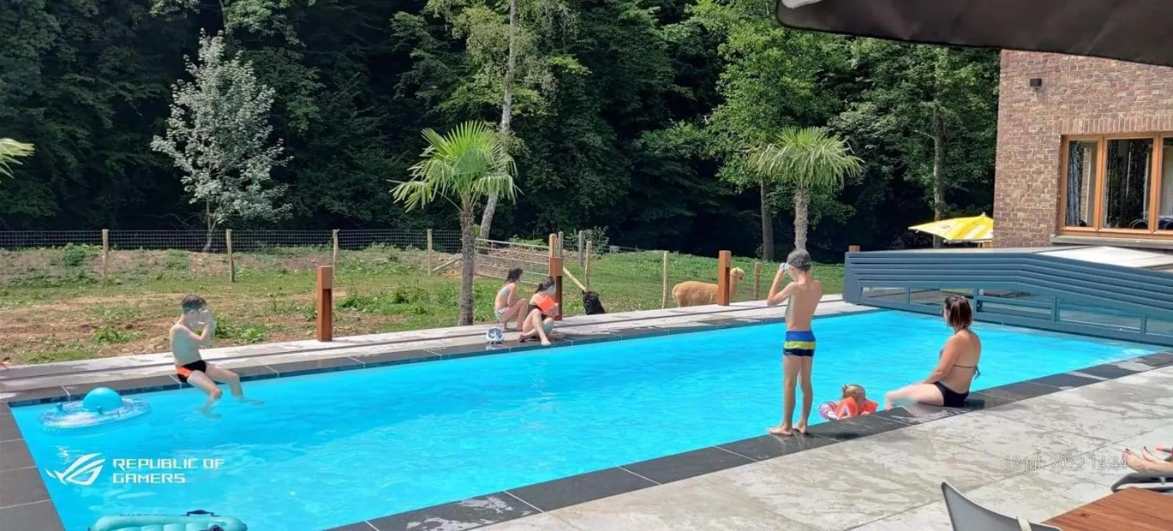 Swimming pool in B&B De l'Aisne