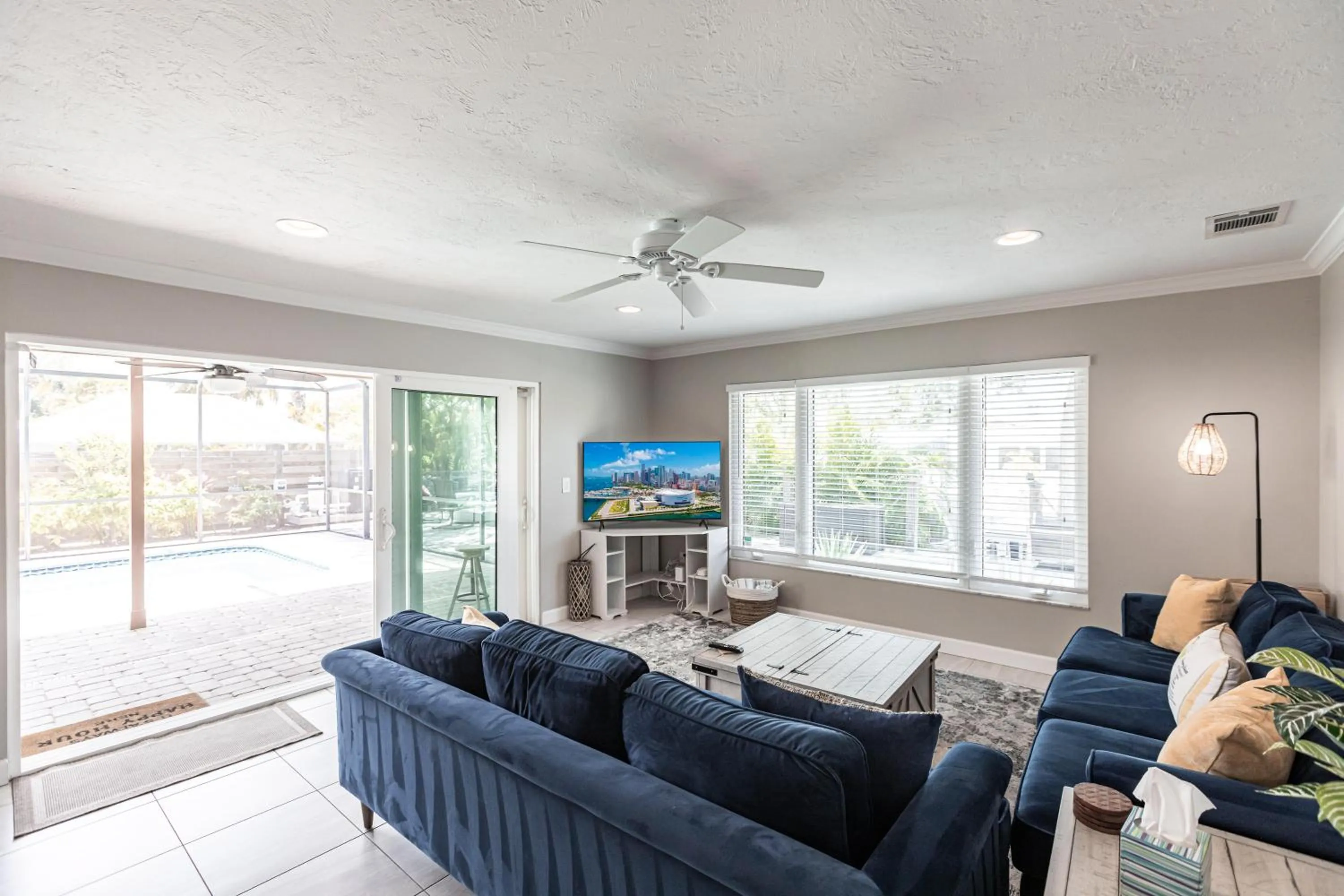 Living room in Siesta Key Island Rentals